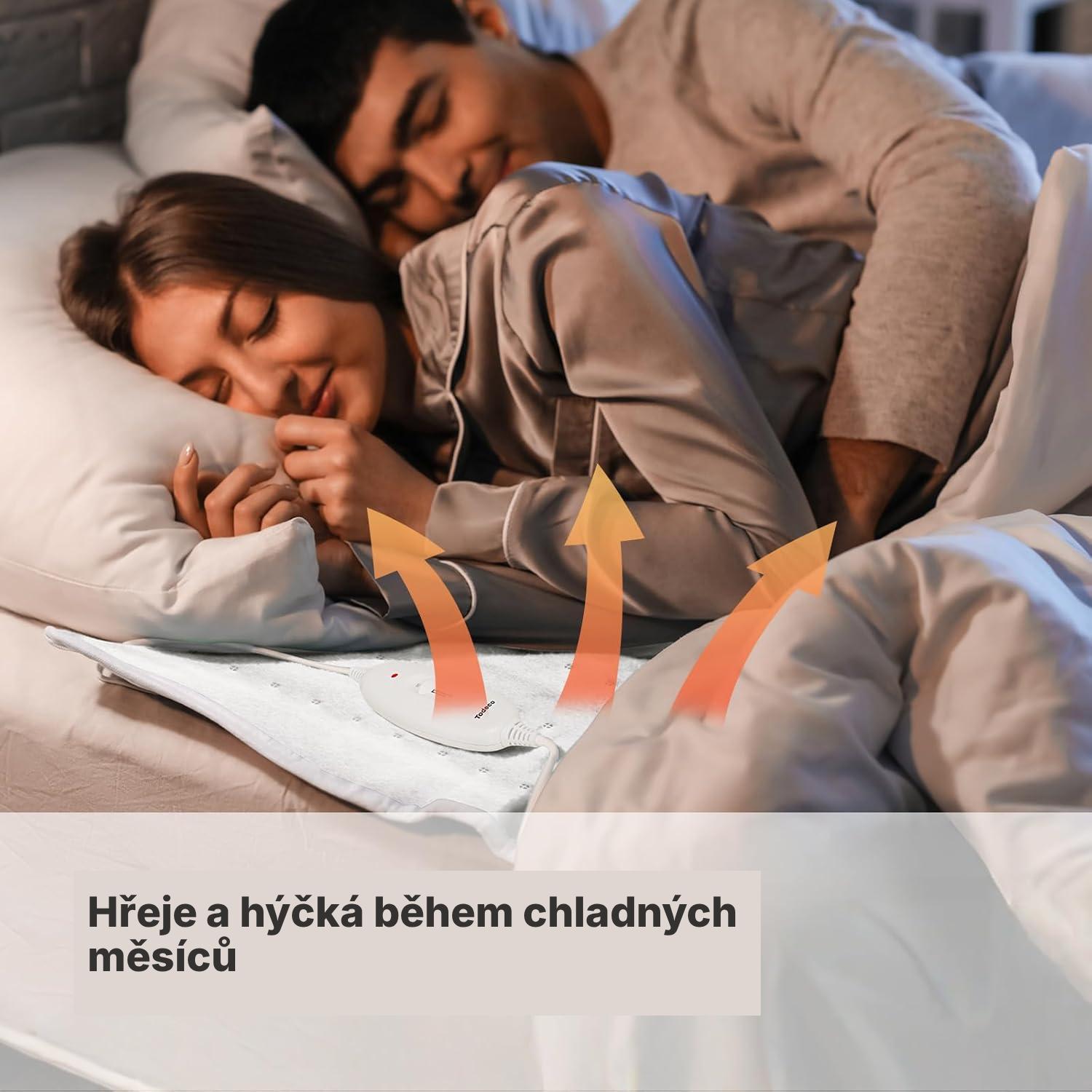 Elektrická vyhřívací podložka pod matraci 140×200 cm – bílá — 7