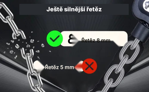 Řetězový zámek na kolo s kódem – 89 cm — 6