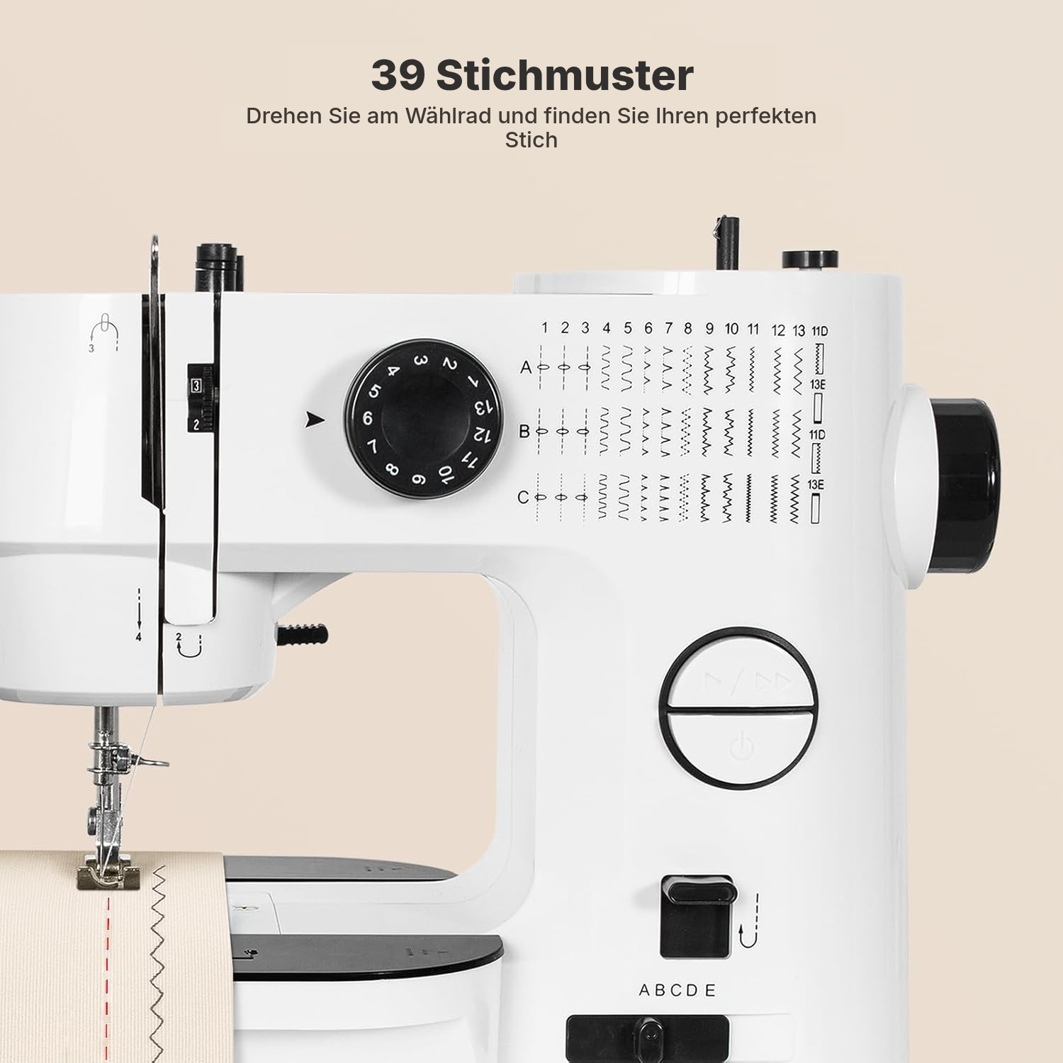 Anfänger-Nähmaschine XL mit Anschiebetisch — 2