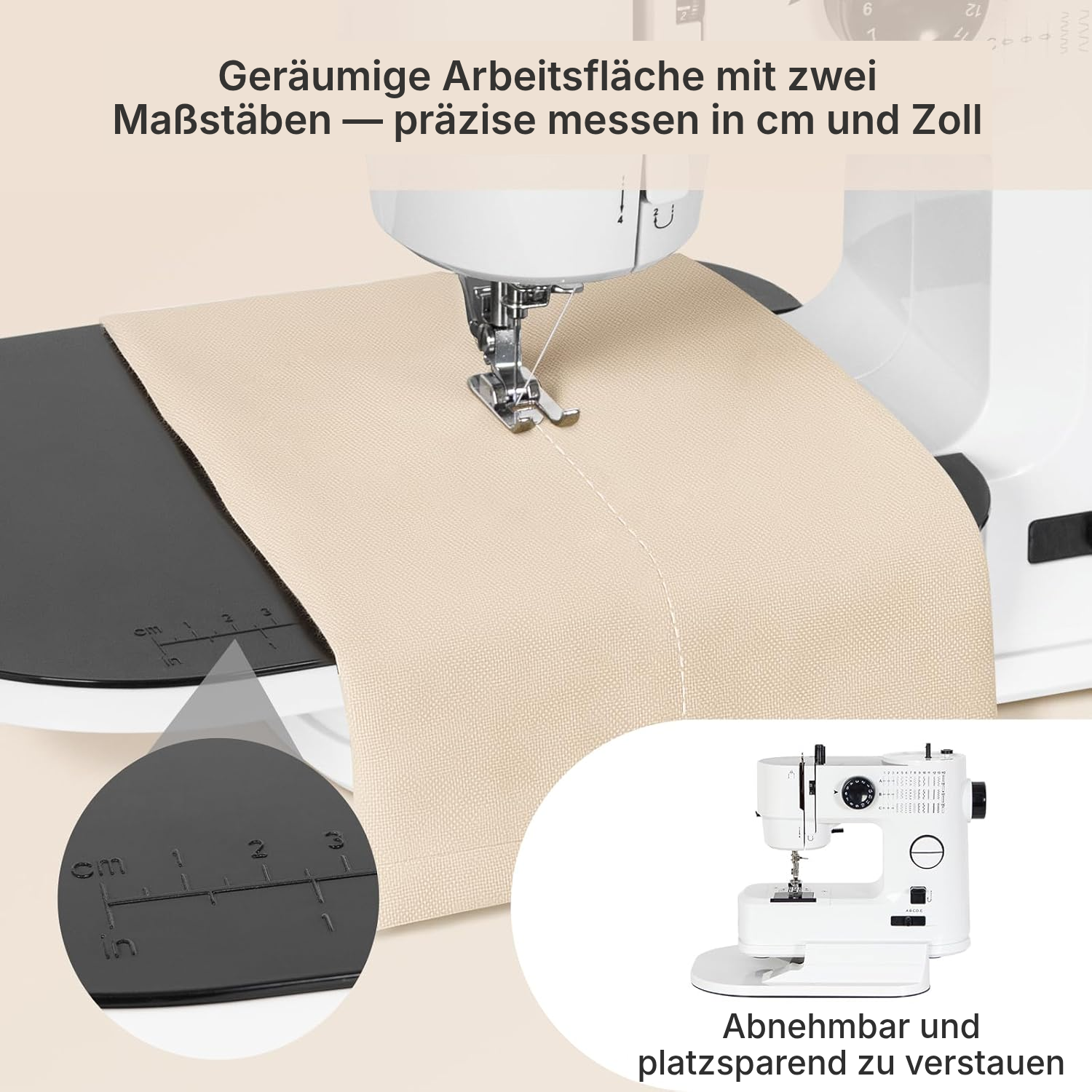 Anfänger-Nähmaschine XL mit Anschiebetisch — 3