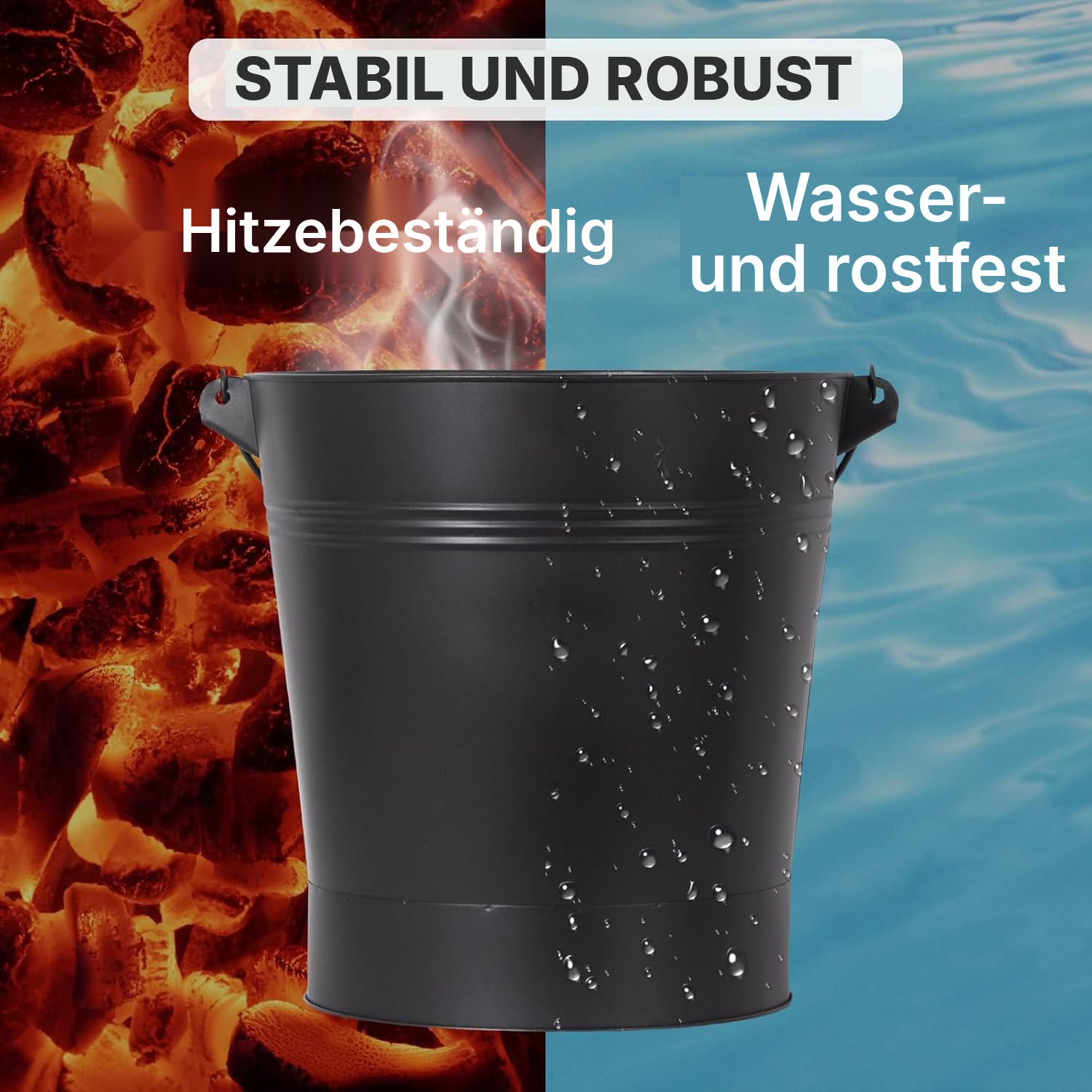 Ascheeimer mit Deckel – 19 L — 4