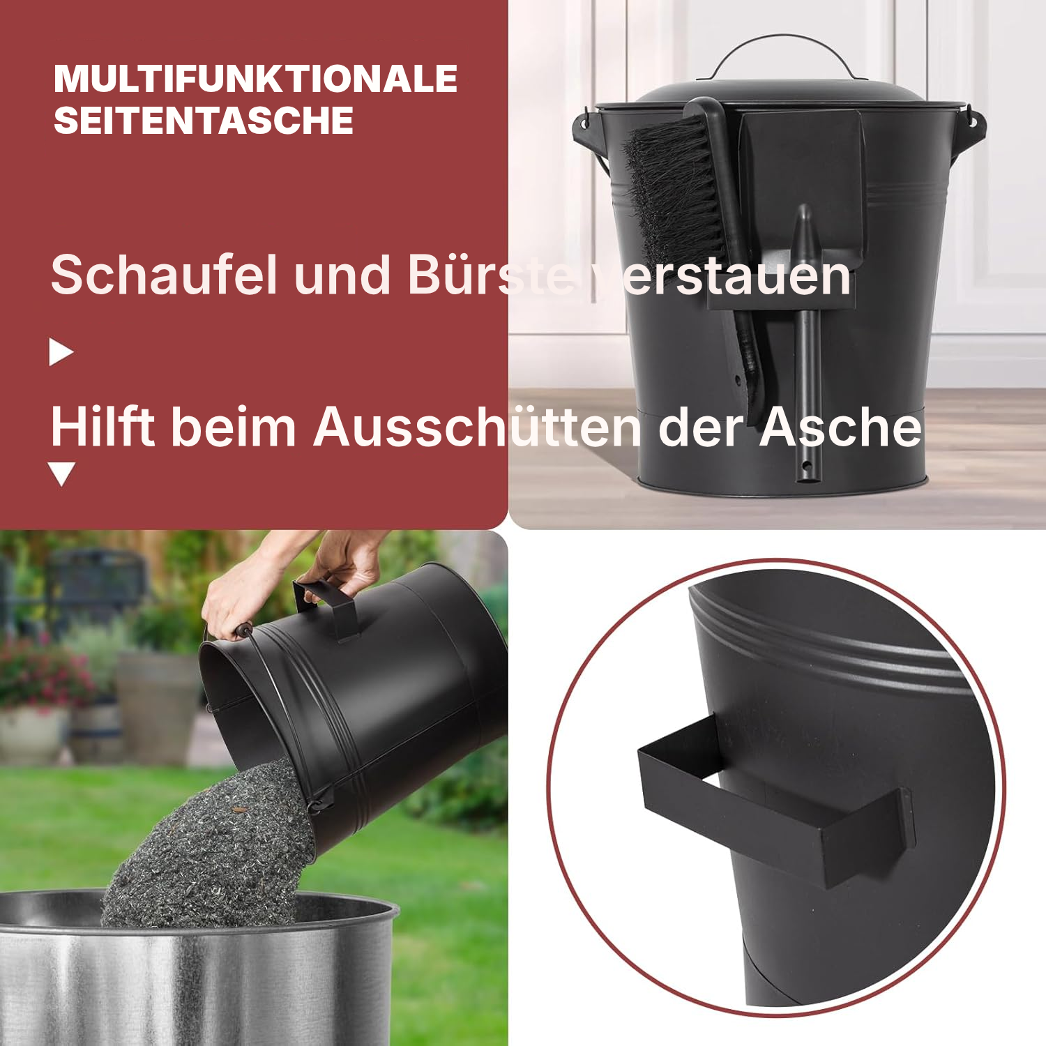 Ascheeimer mit Deckel – 19 L — 5