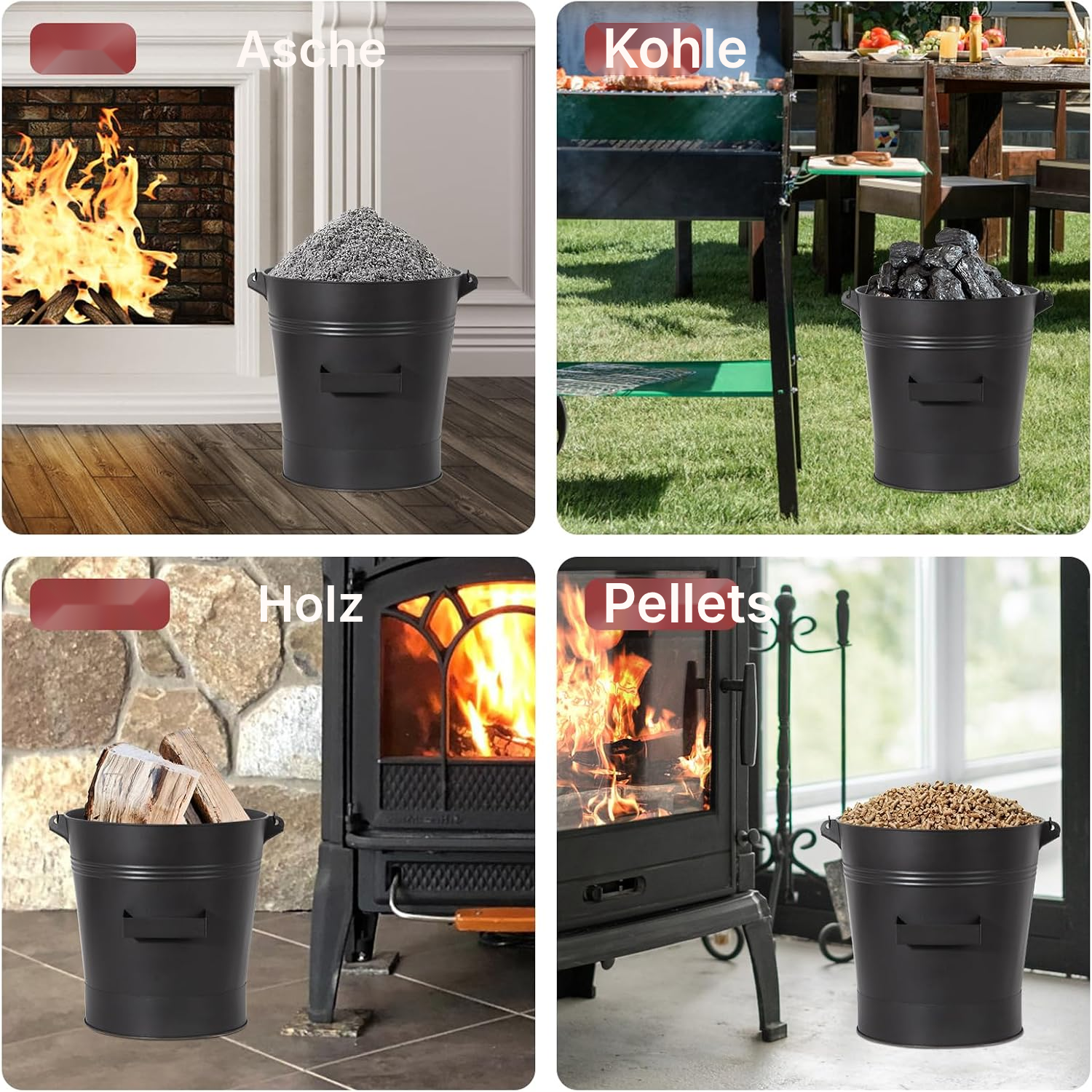 Ascheeimer mit Deckel – 19 L — 7