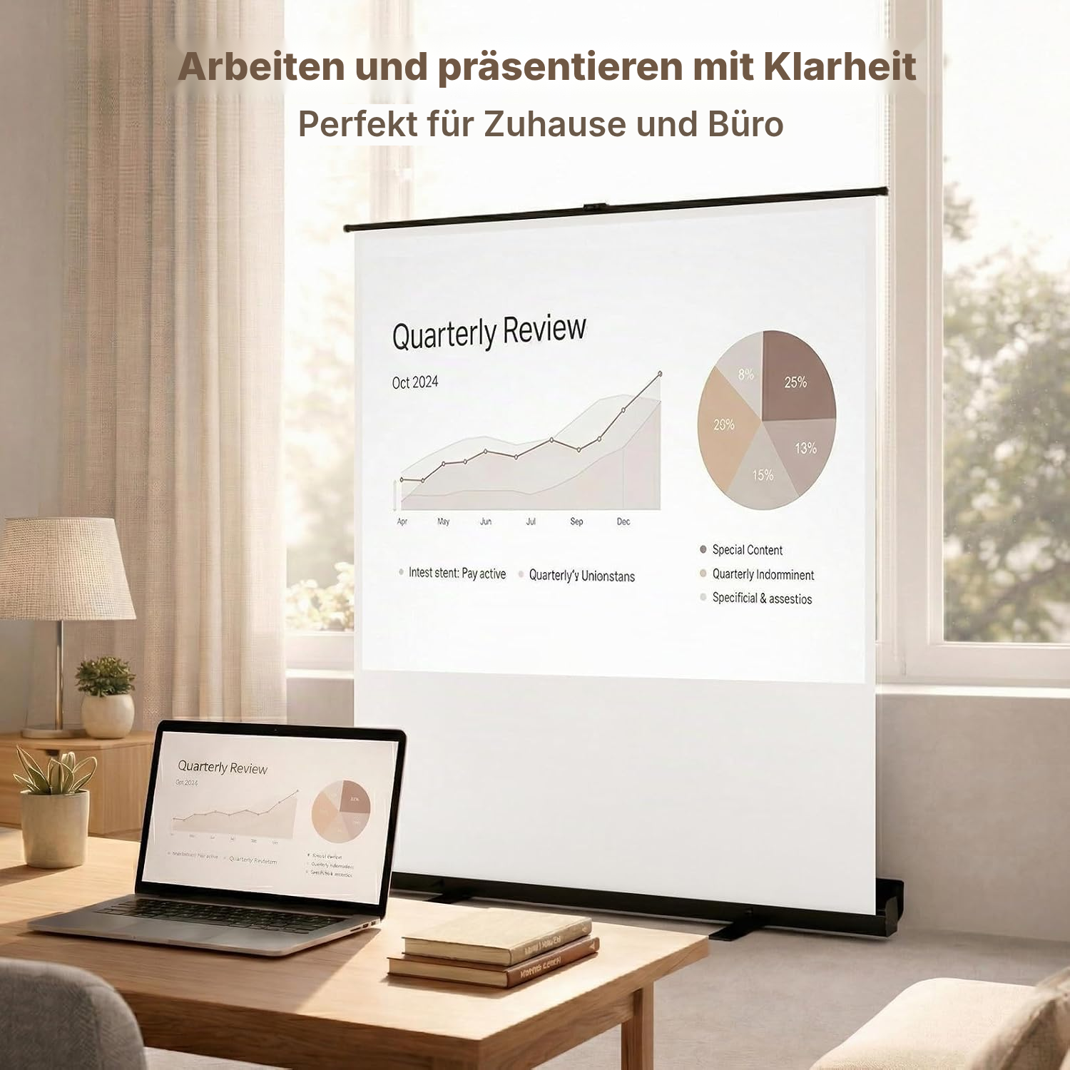 Beamer Leinwand mit Stativ – stabile Projektion — 5