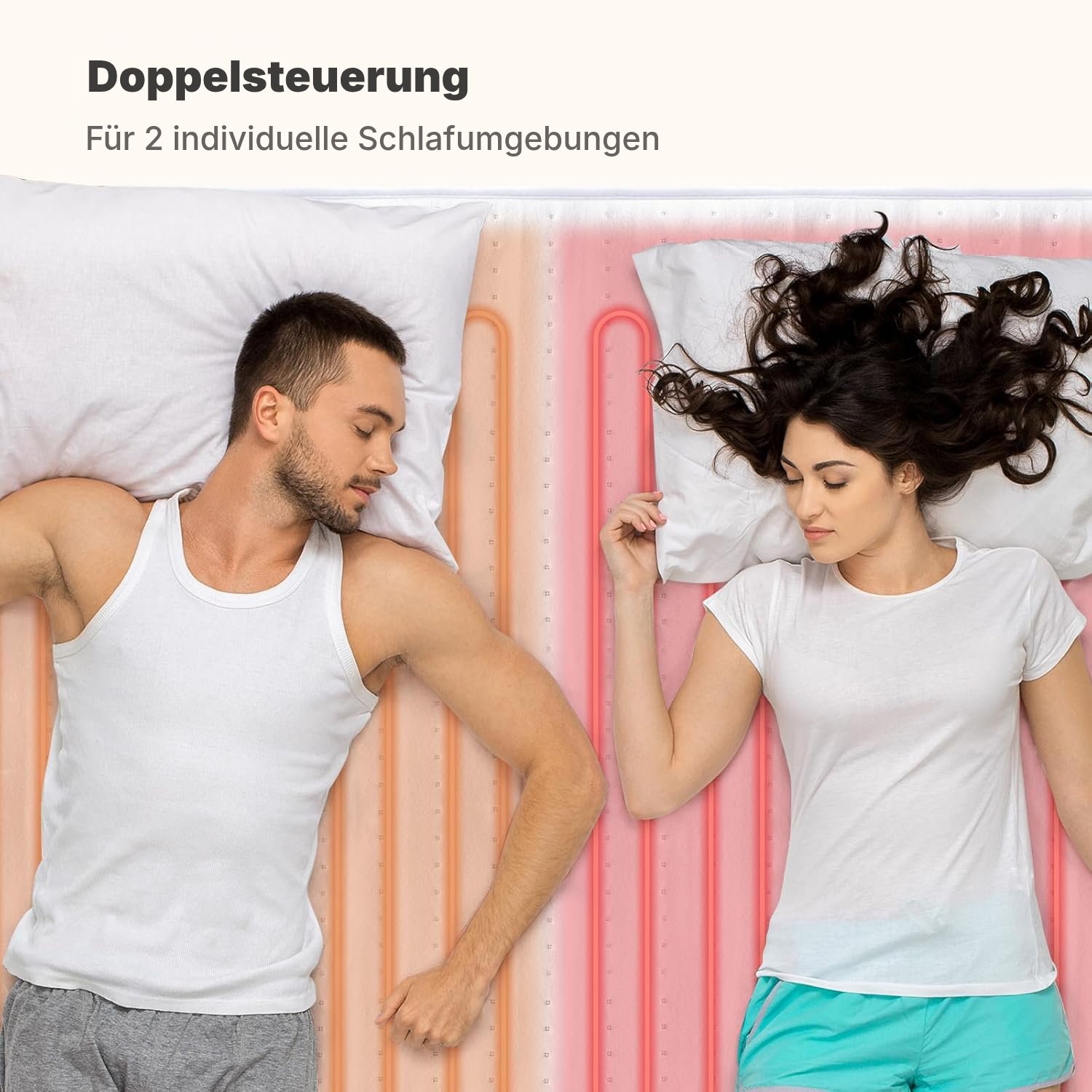 Beheizbare Matratzenauflage, doppelt – 3 Stufen — 3