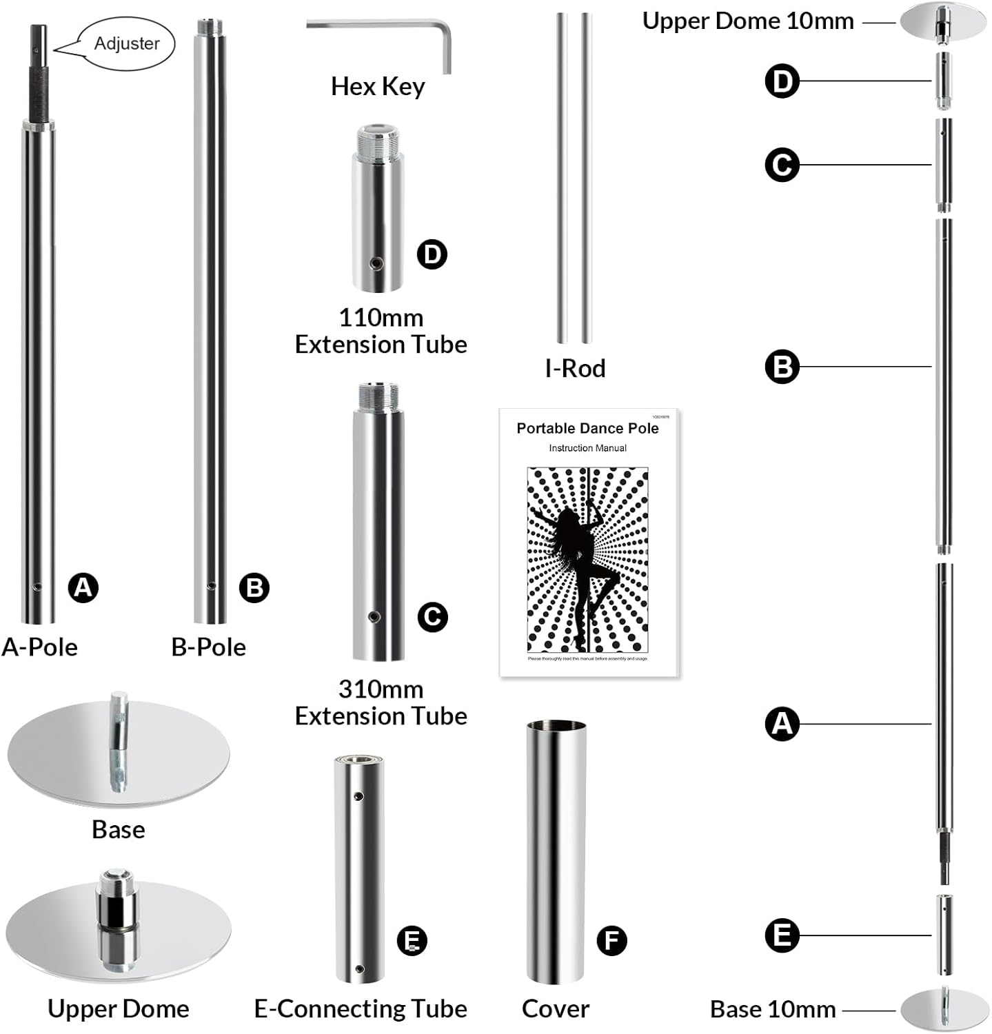 Dancing Pole – stabile Druckstange — 2
