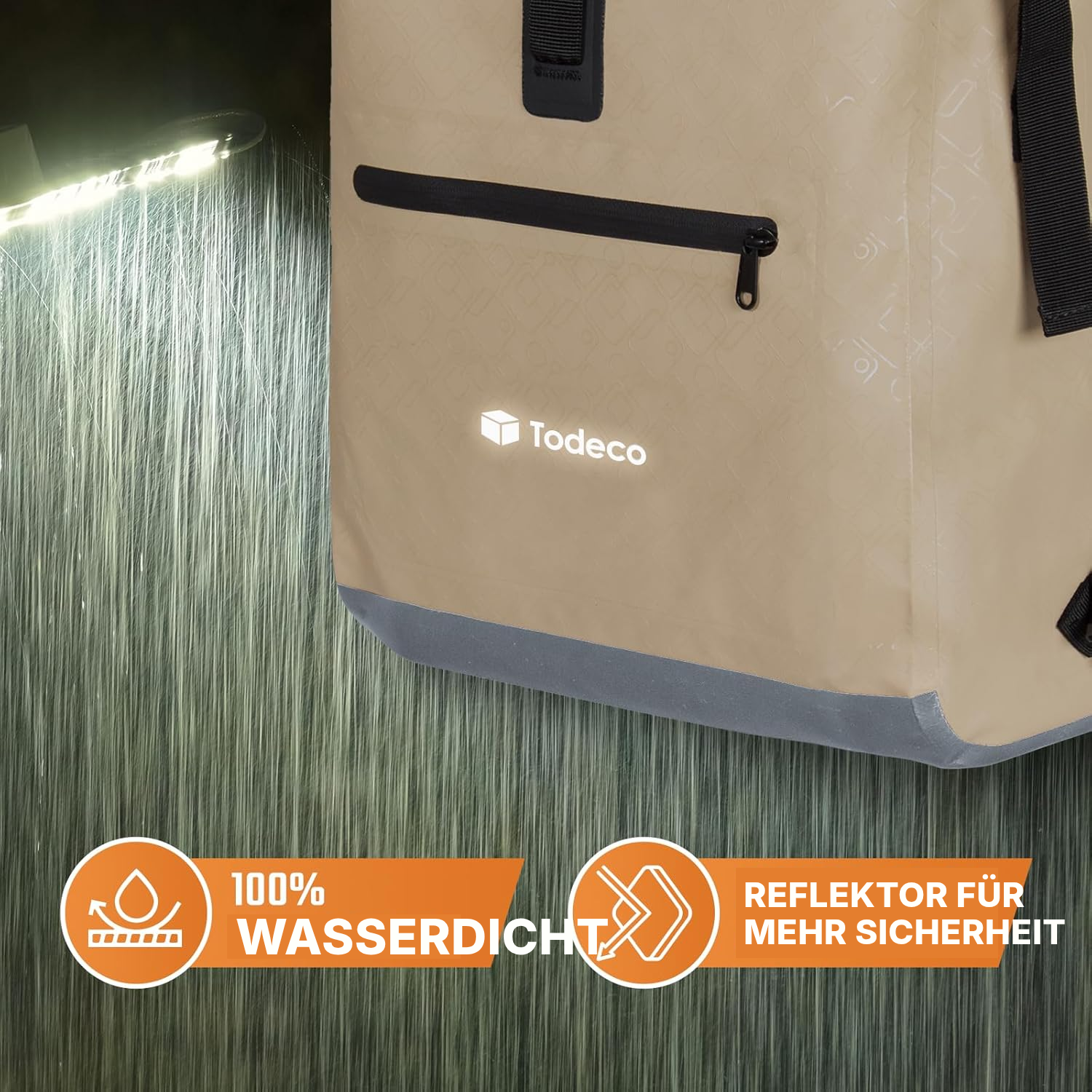 Fahrradtasche Gepäckträger 3-in-1 – Beige — 3
