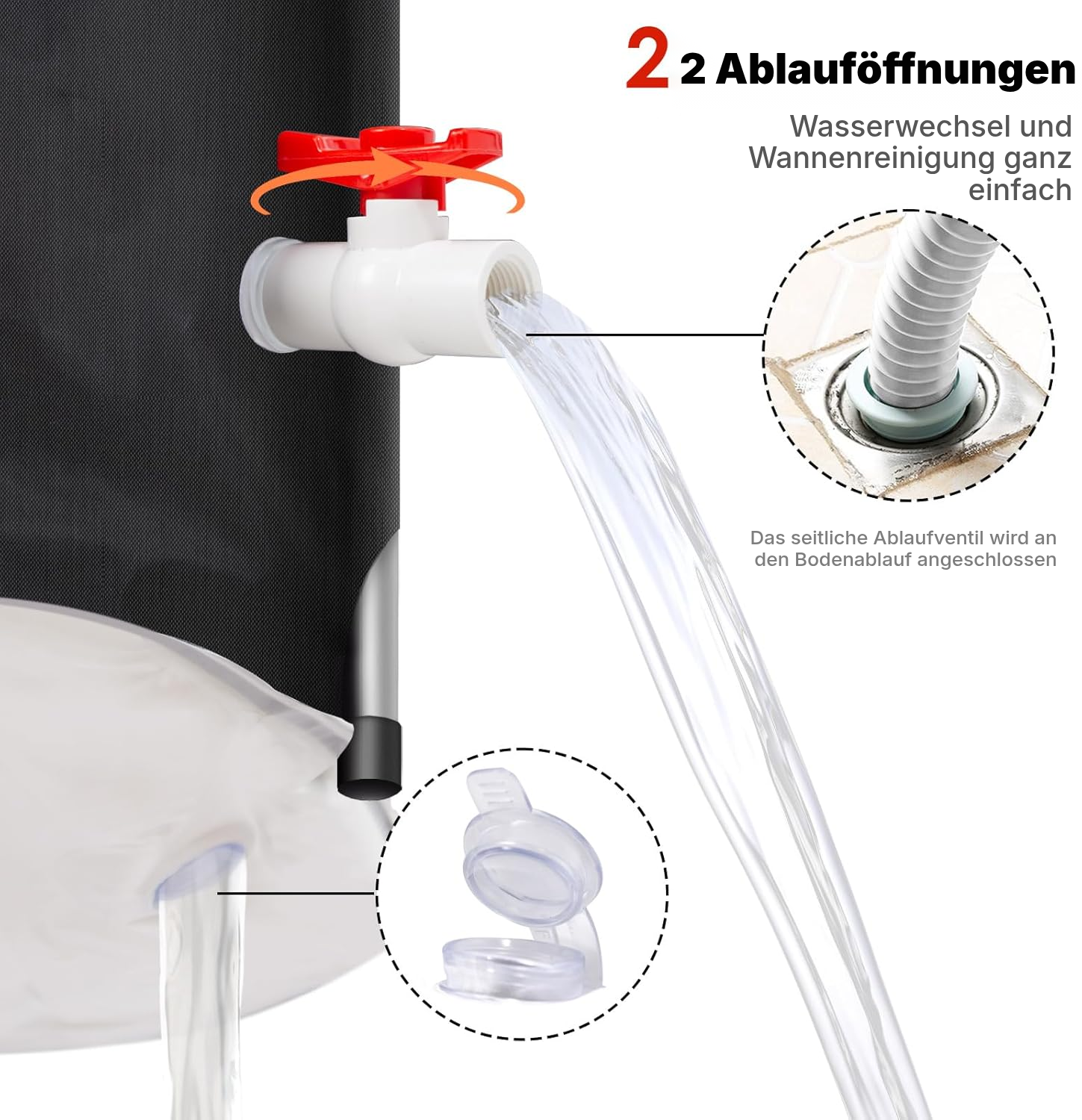 Faltbare Badewanne 120 × 57 × 55 cm — 4