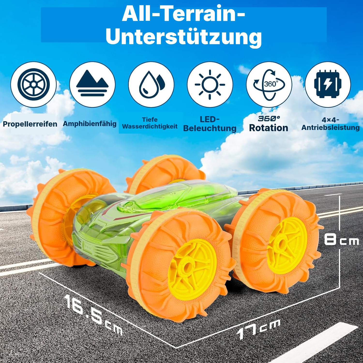 RC Auto amphibisch – 4WD für jedes Terrain — 2