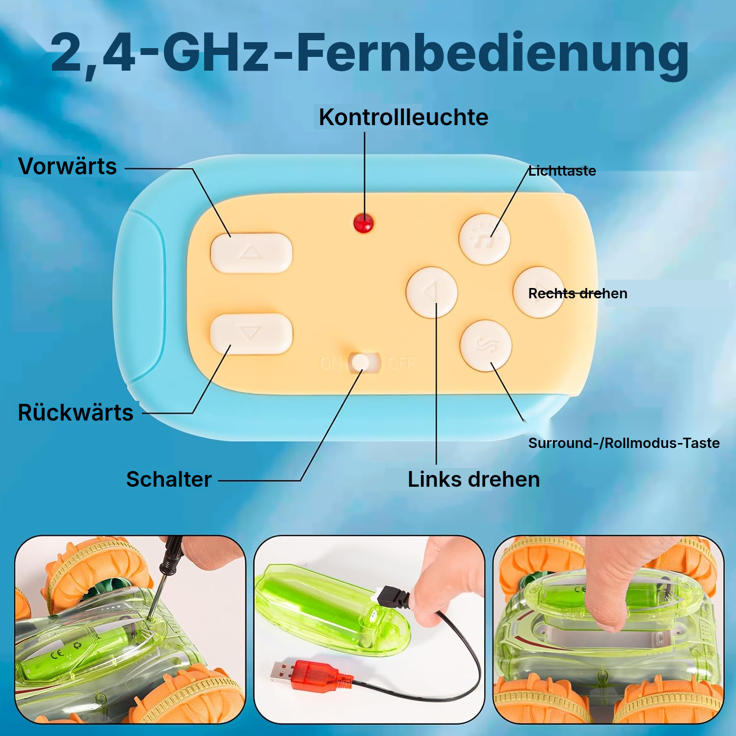 RC Auto amphibisch – 4WD für jedes Terrain — 4