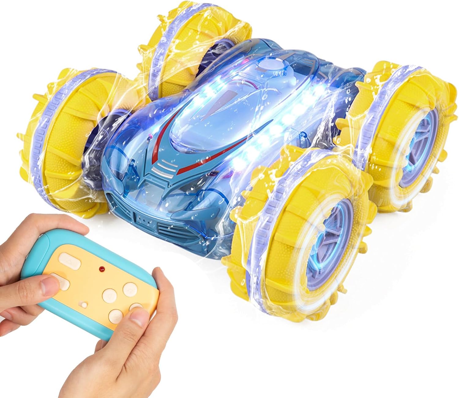 Ferngesteuertes Auto 4WD, blau und kompakt