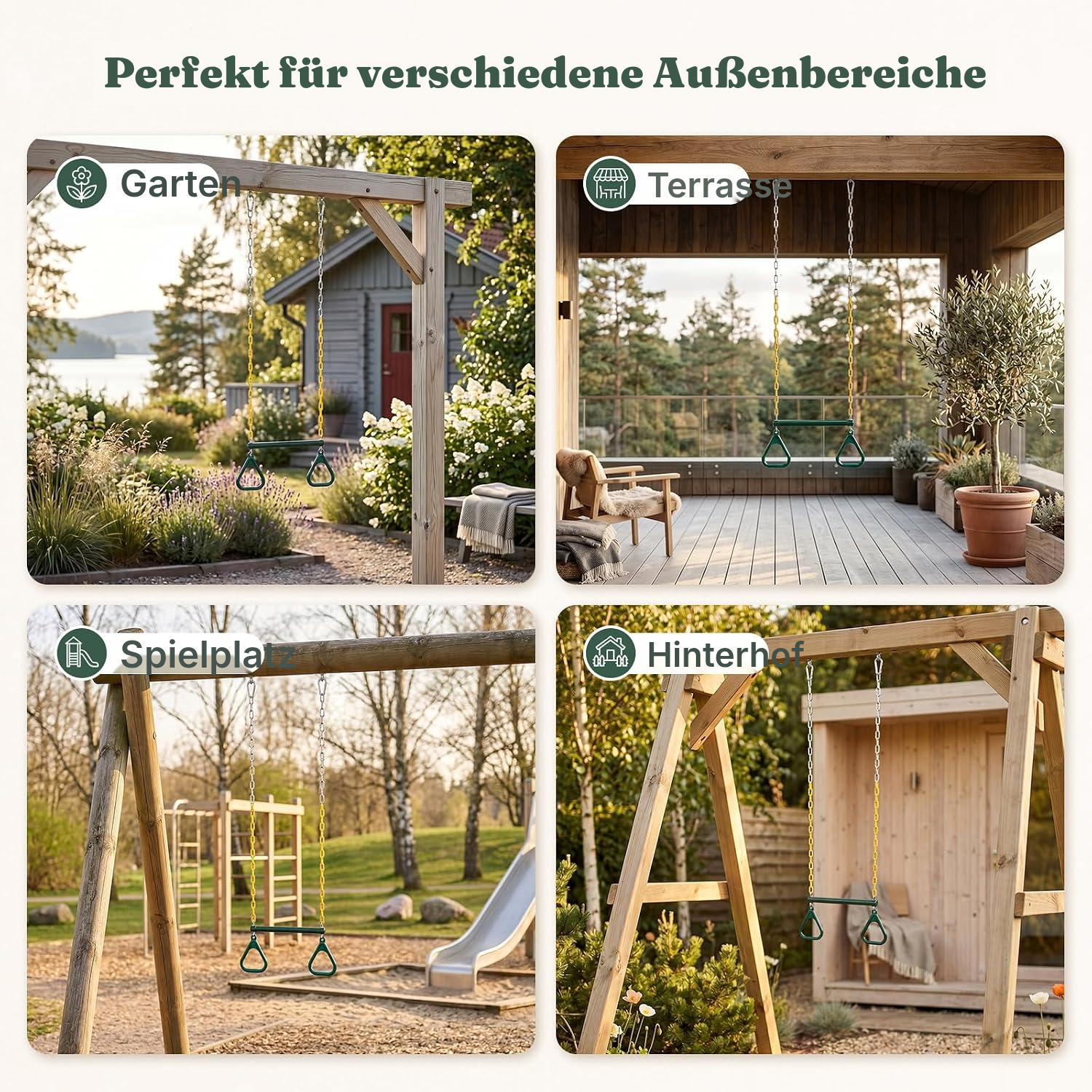 Schaukel für den Garten – Trapez ab 36 Monaten — 7