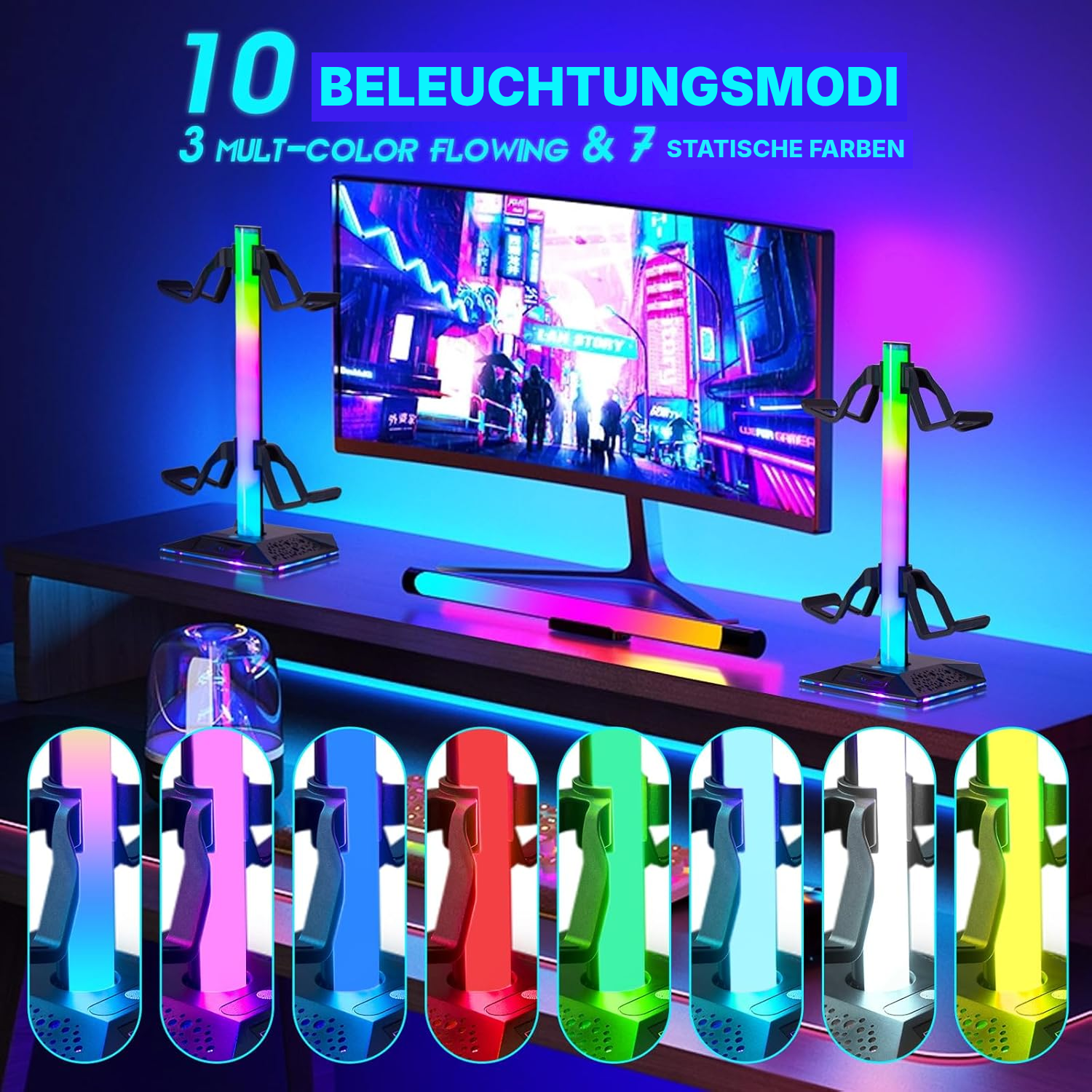 halter für headset – RGB-Ordnung am Gaming-Desk — 2