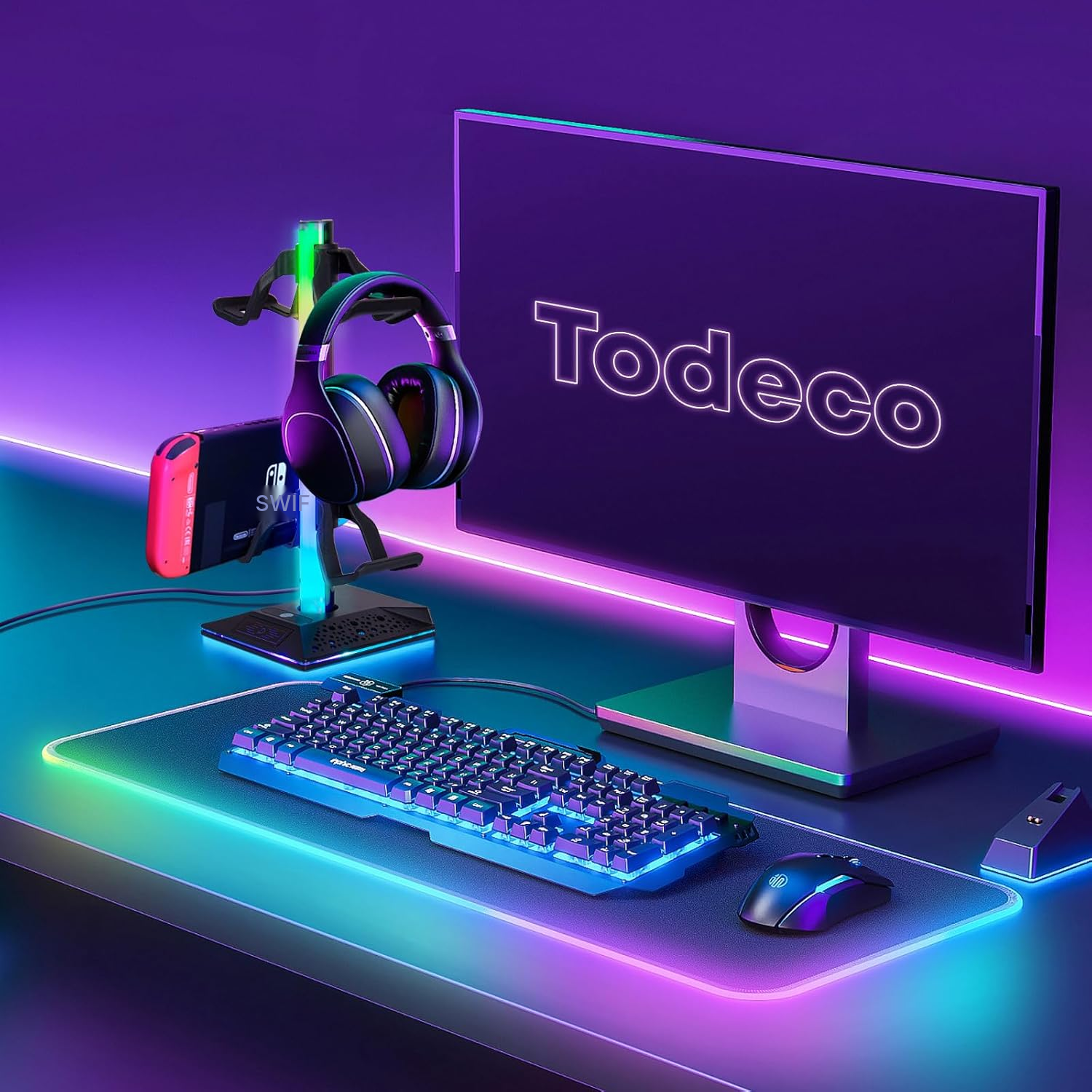 halter für headset – RGB-Ordnung am Gaming-Desk — 6