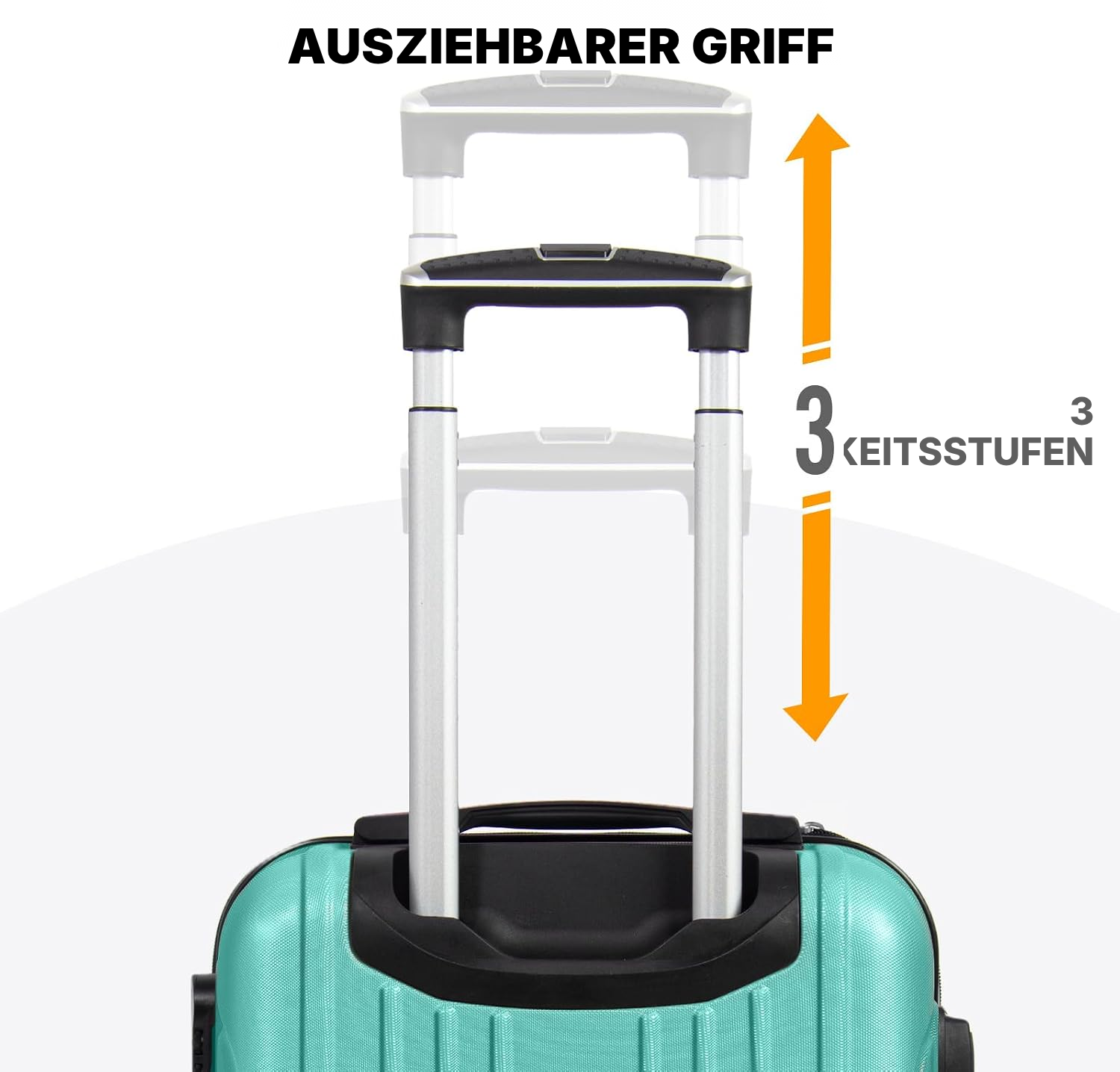 Kleiner Reisekoffer grün 63 × 44 × 25 cm, 4 Rollen — 6
