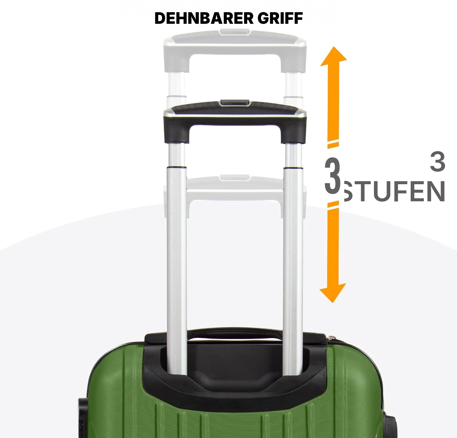 Hartschalenkoffer 65 cm olivgrün – 3,5 kg leicht — 6