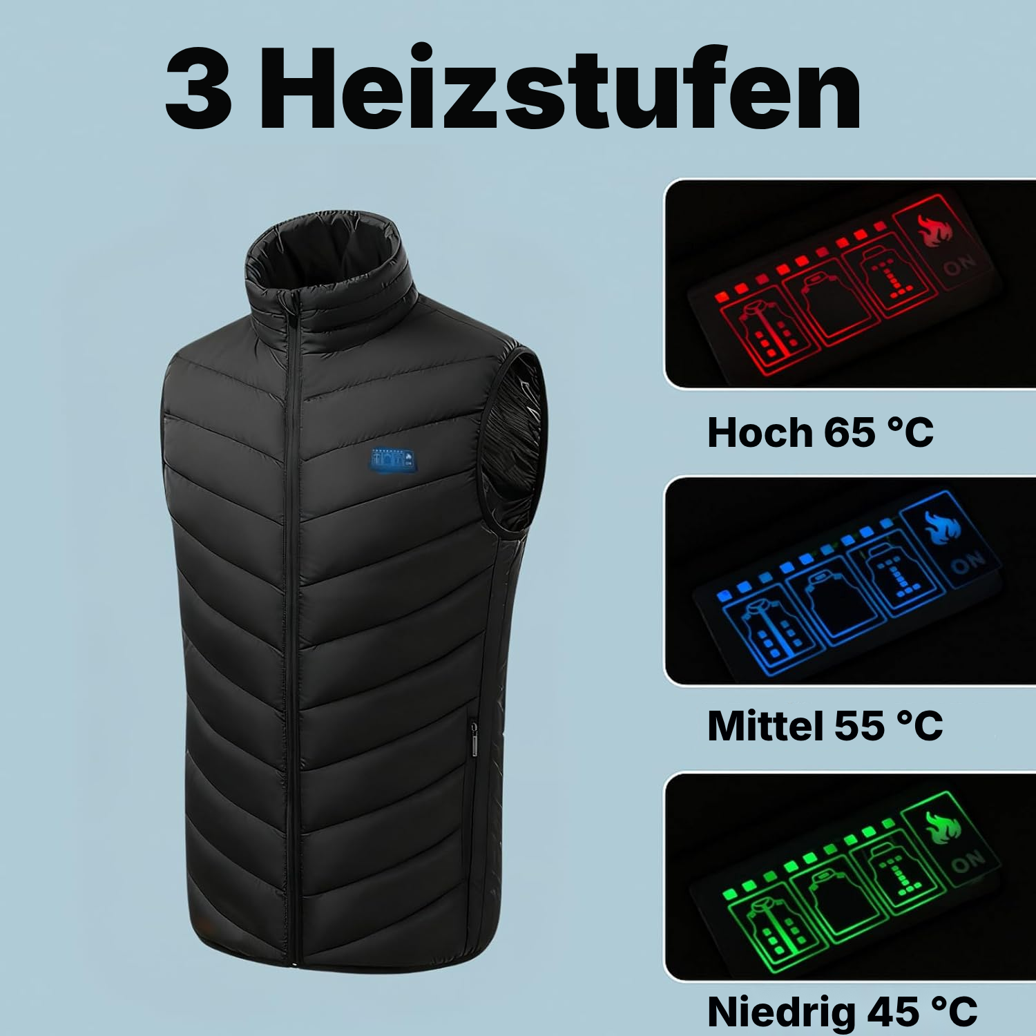 Beheizbare Weste XL – Wärme in 21 Zonen — 3