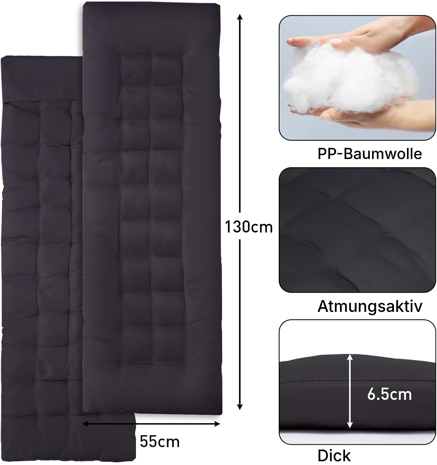 Klappbare Sonnenliege Zero Gravity 110 cm — 2