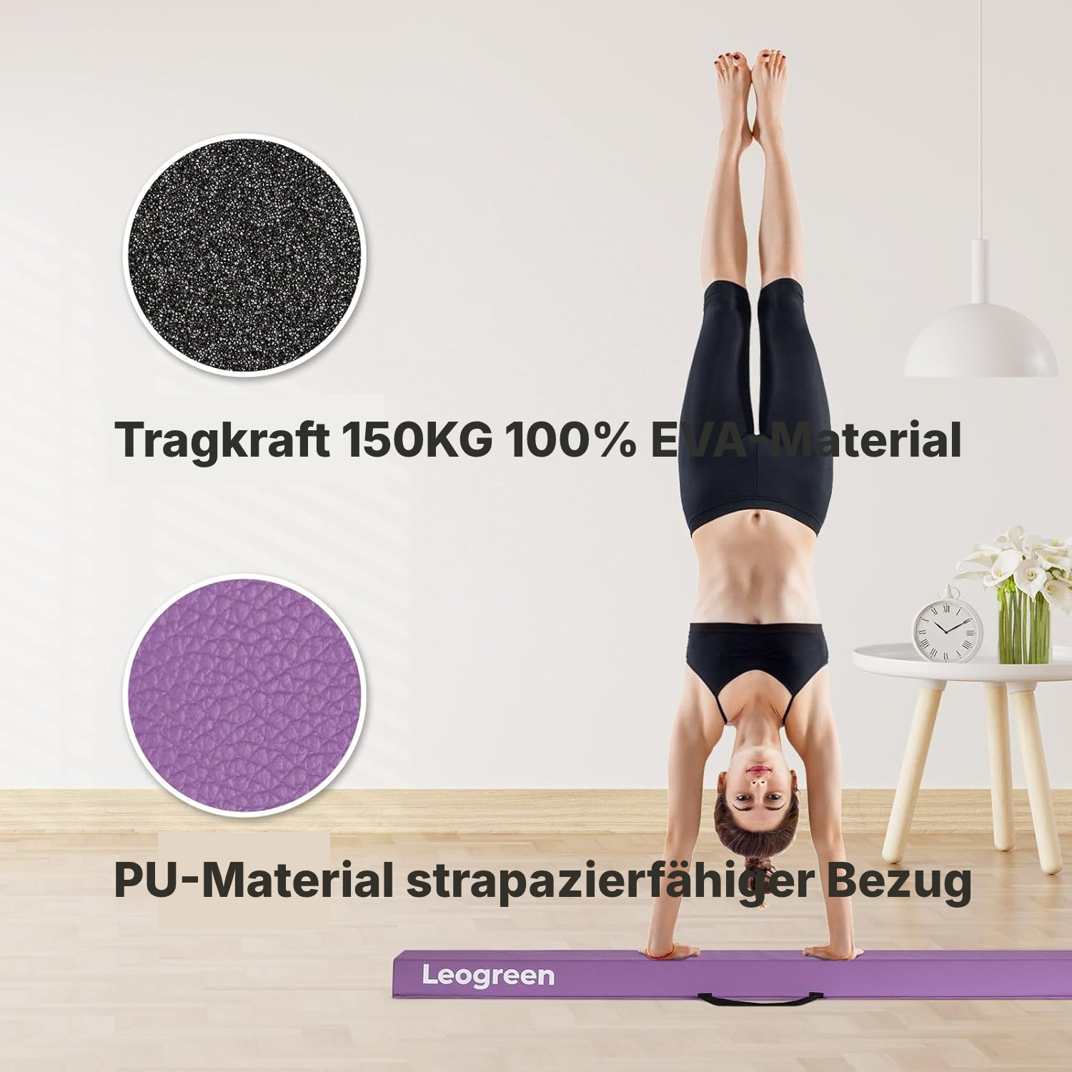 Schwebebalken Turnen – klappbar, 270 cm — 3