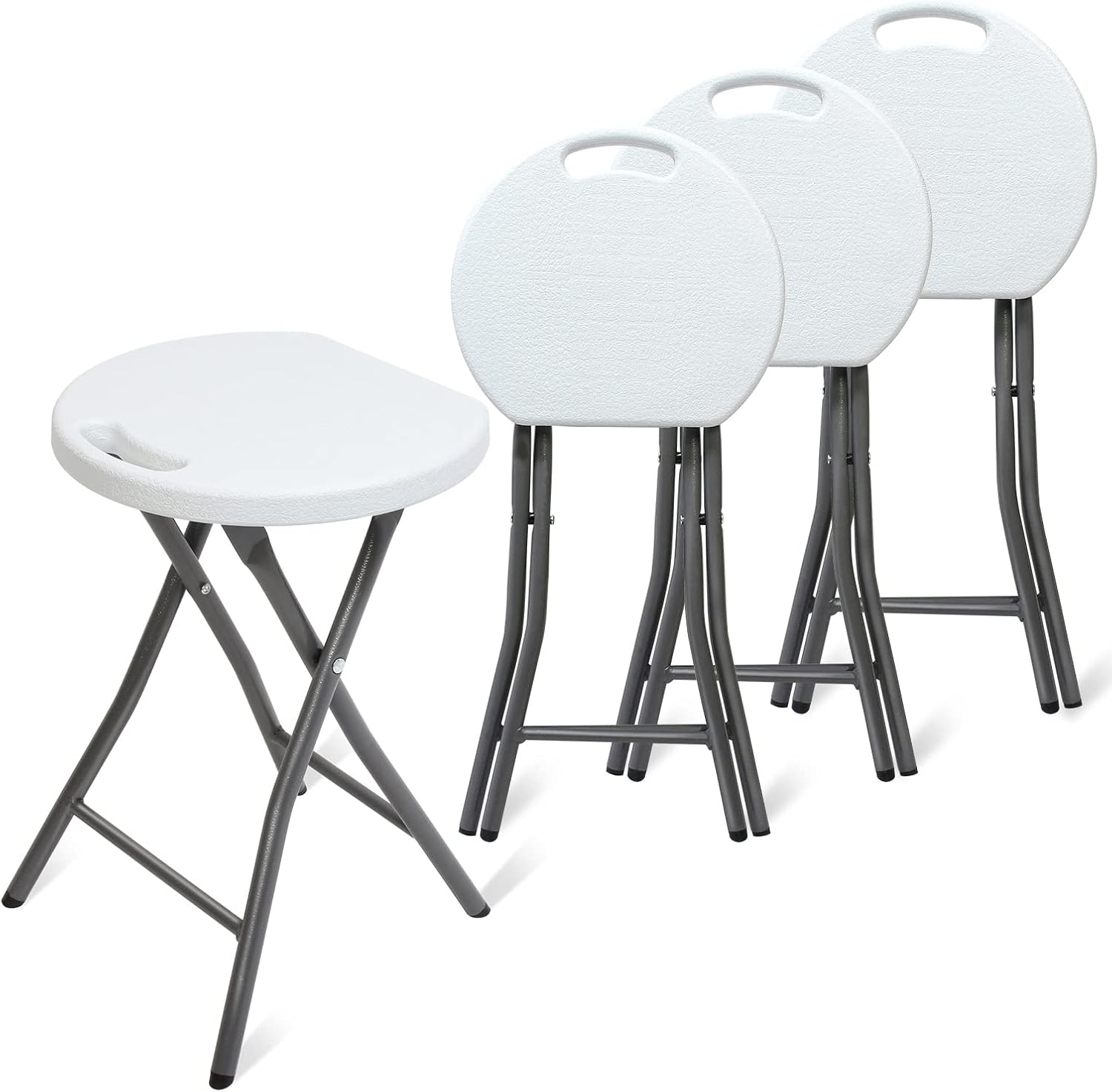 Gartenhocker – 4er-Pack, platzsparend faltbar — 1