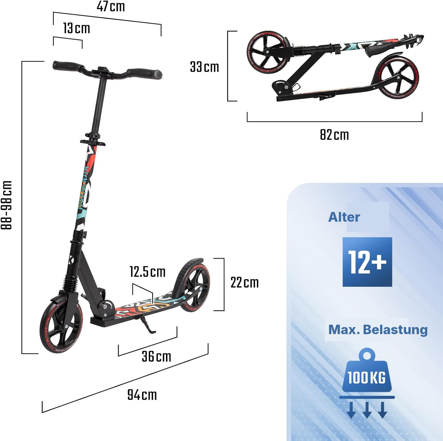 Erwachsenen Roller – faltbar, 47 cm — 5