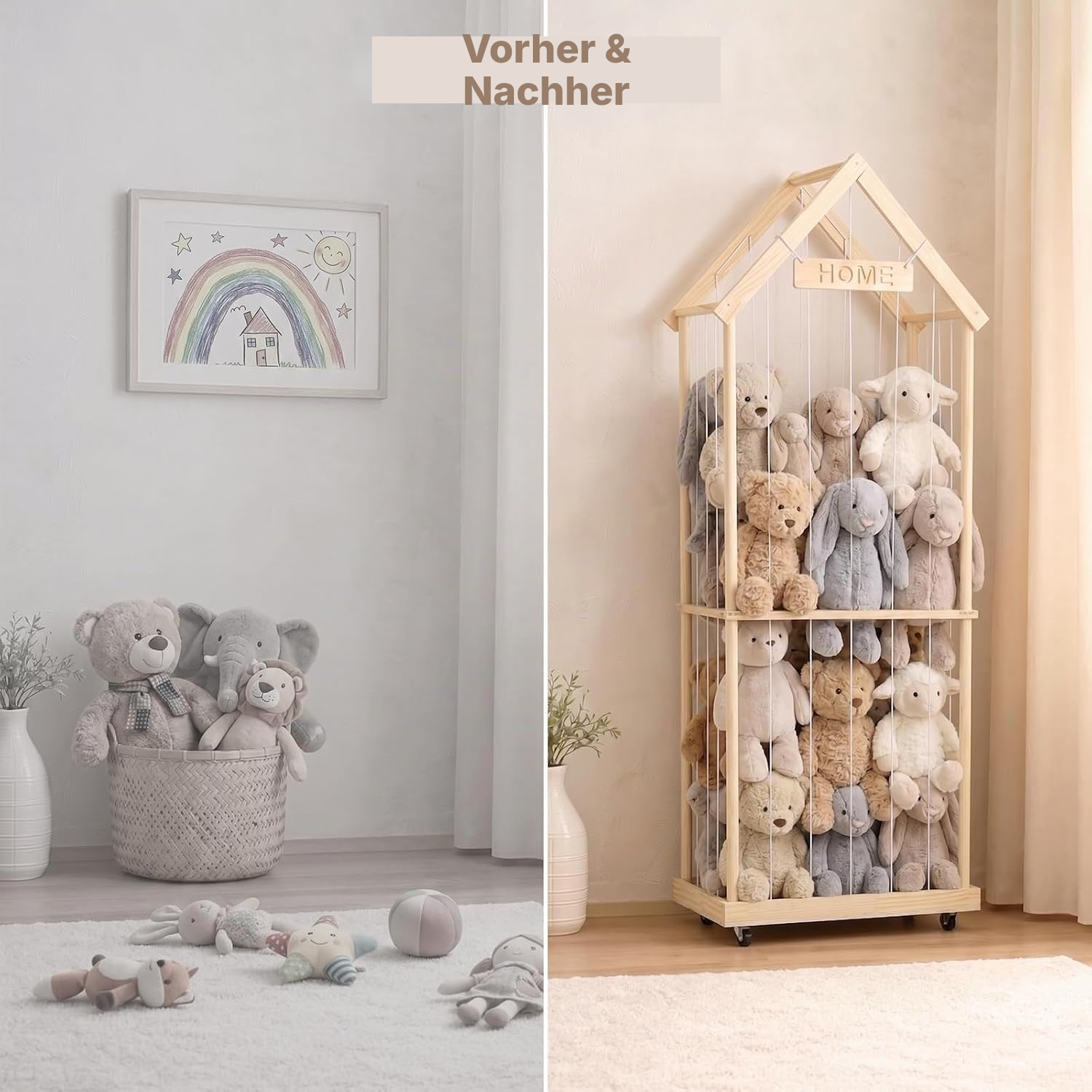 Kinderregal für Kuscheltiere – 2 Ebenen, 164 cm — 6