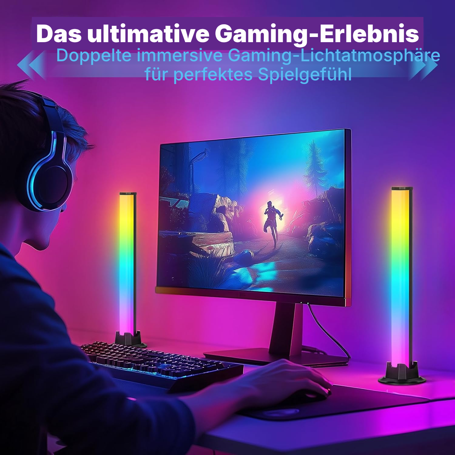 LED Tischleuchte RGB in Schwarz — 5