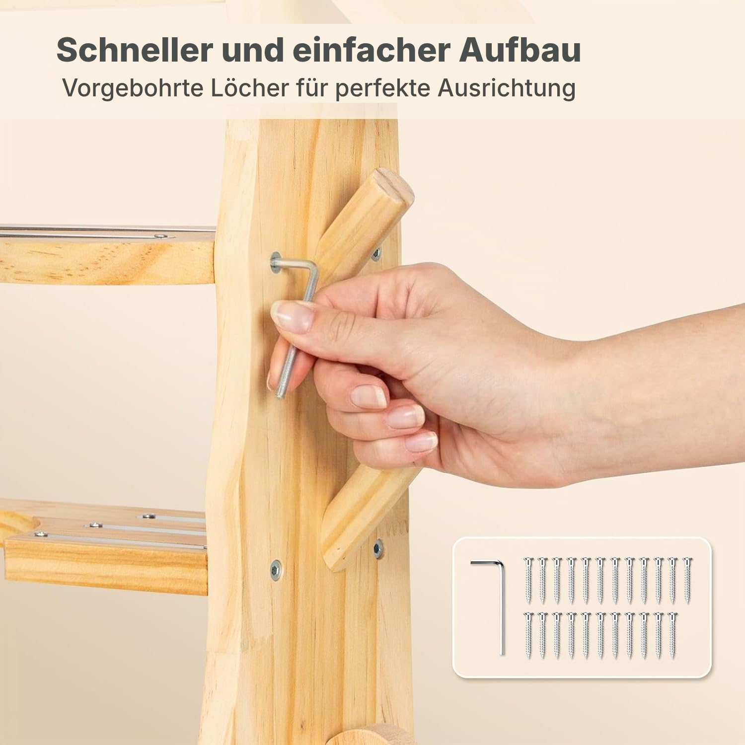 Magnetregal für Toniebox/Tonies – Holzständer mit Haken, 62 cm — 6