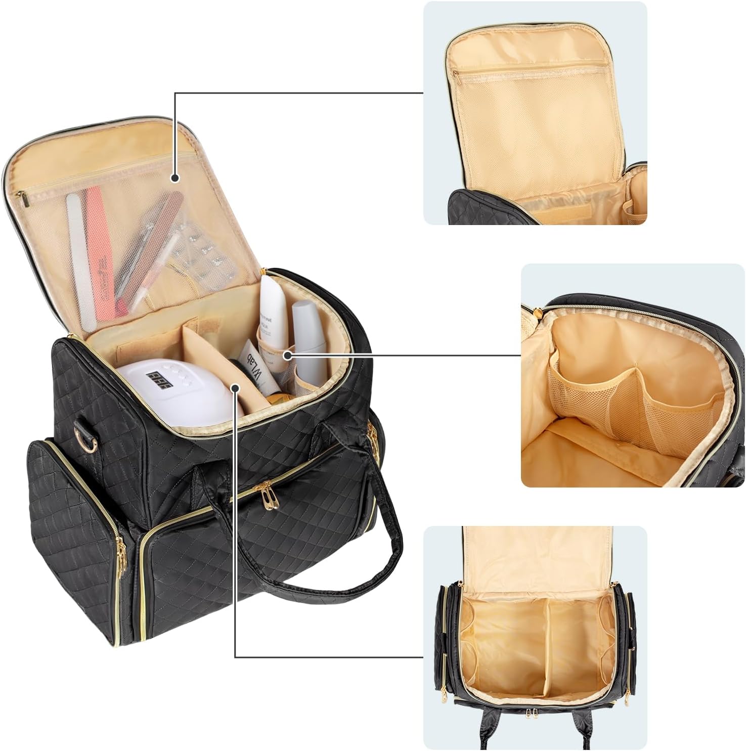 Kosmetiktasche Schwarz – Nagellack ordentlich — 7