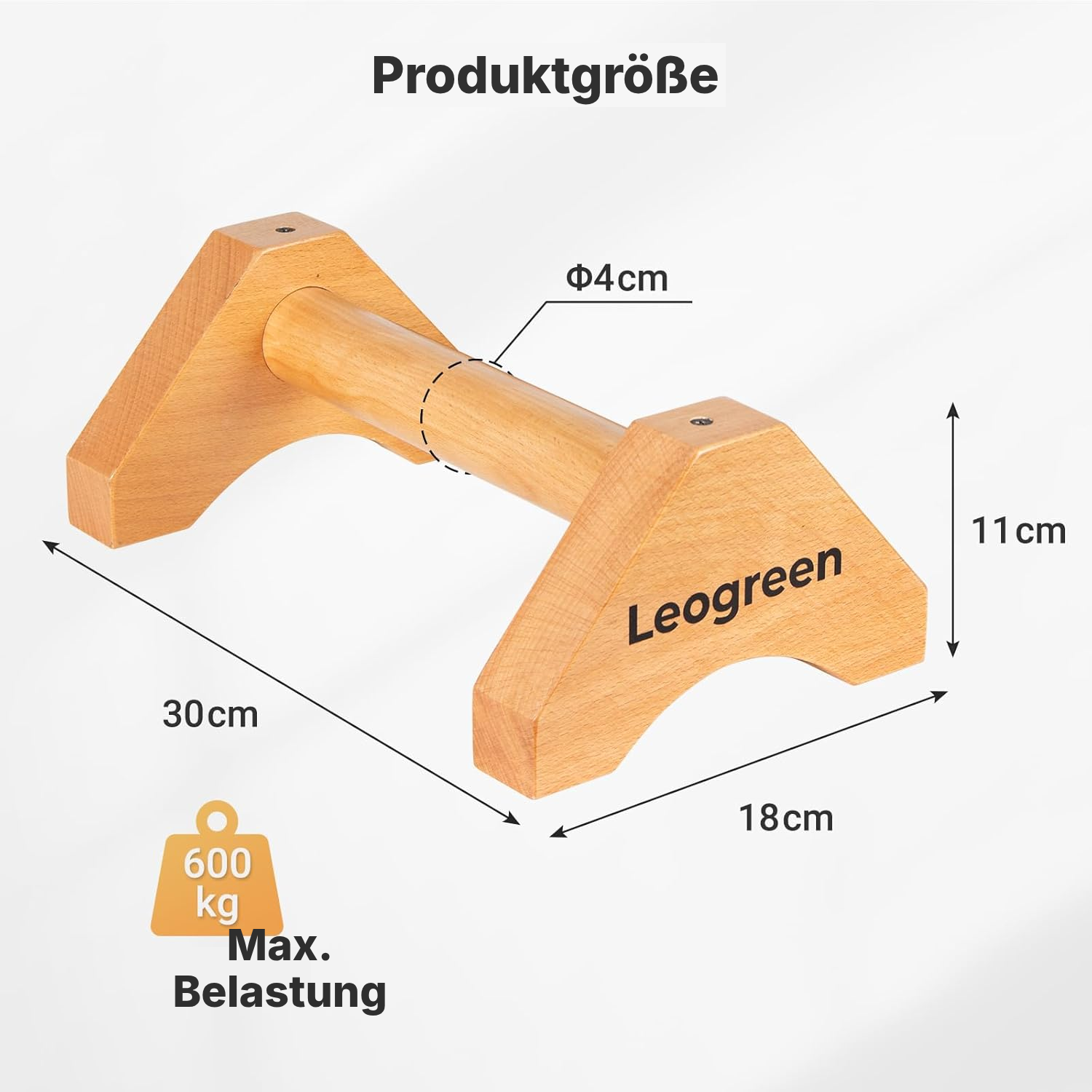 Parallettes aus Holz für Liegestütze — 2