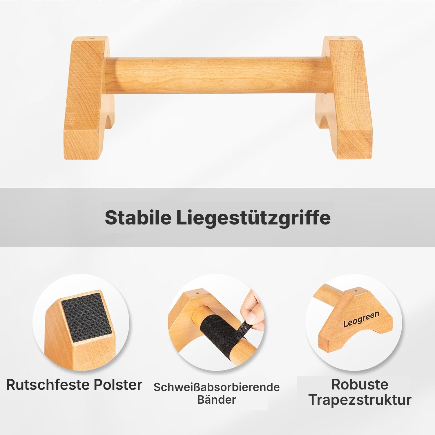 Parallettes aus Holz für Liegestütze — 3
