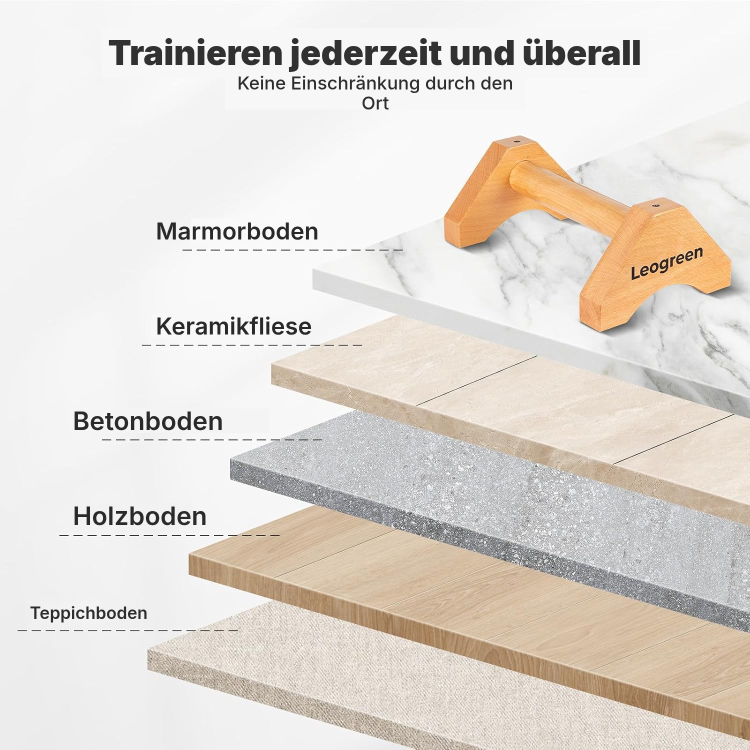 Parallettes aus Holz für Liegestütze — 5