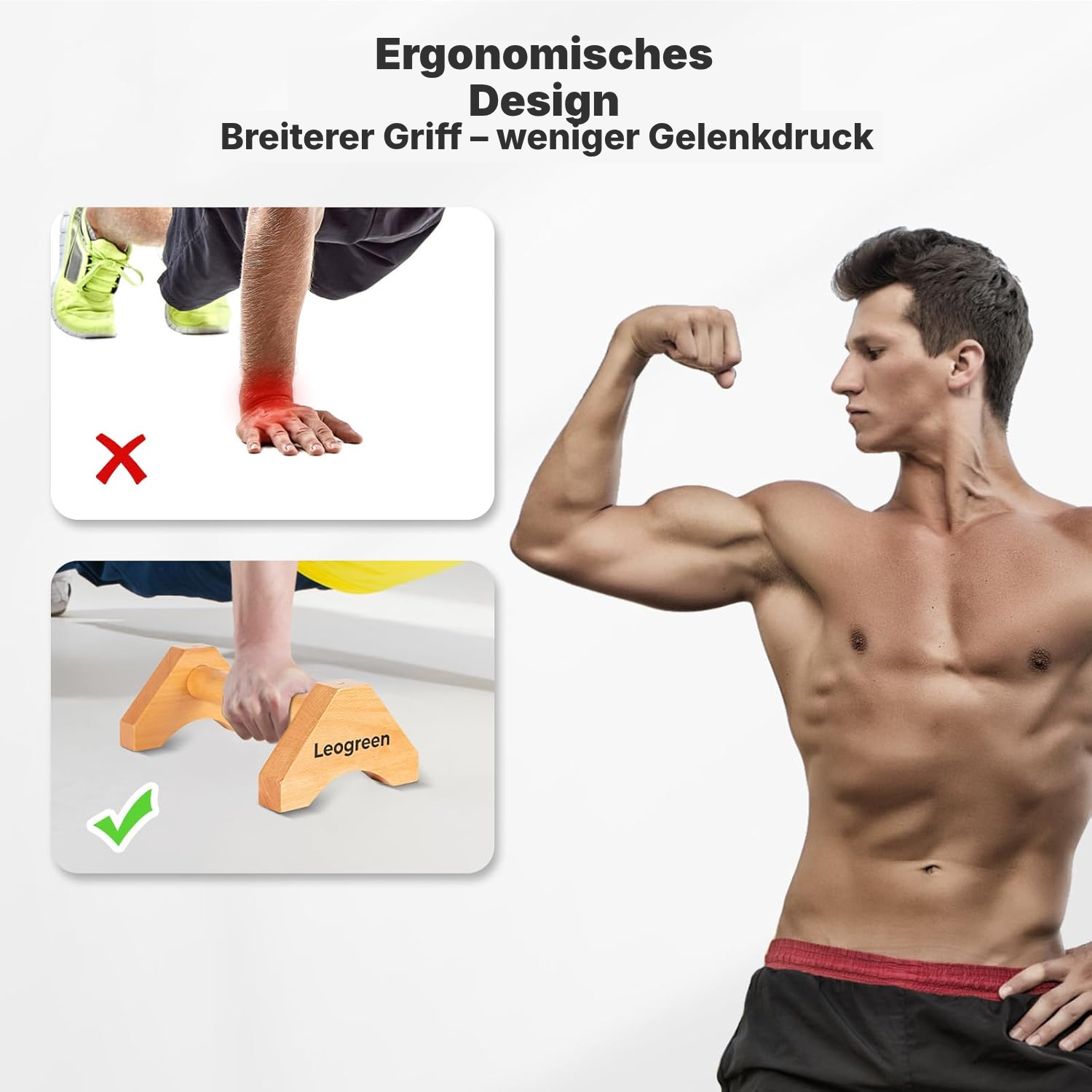 Parallettes aus Holz für Liegestütze — 6