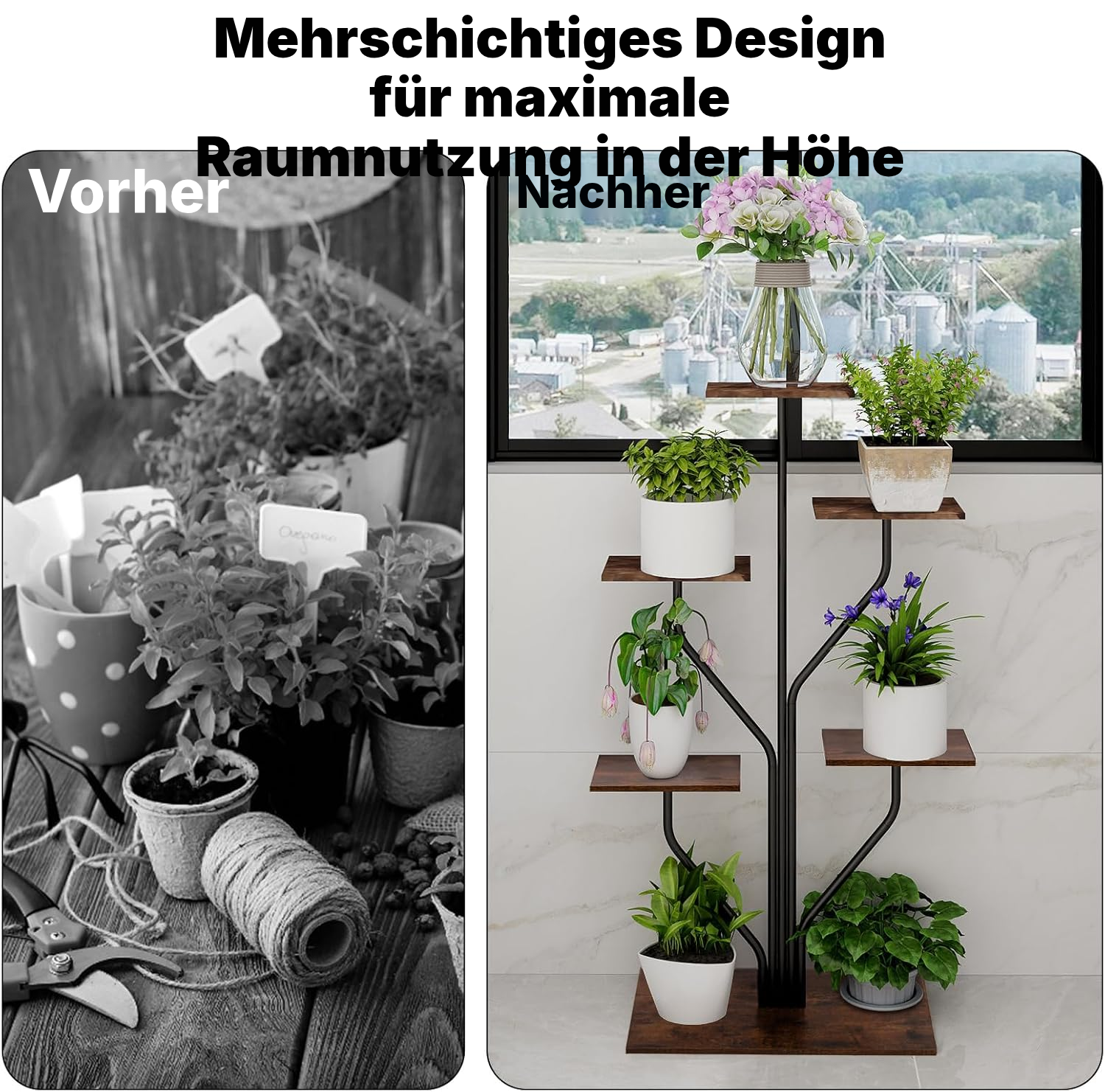 Pflanzenregal für große Pflanzen – 5 Ebenen — 4