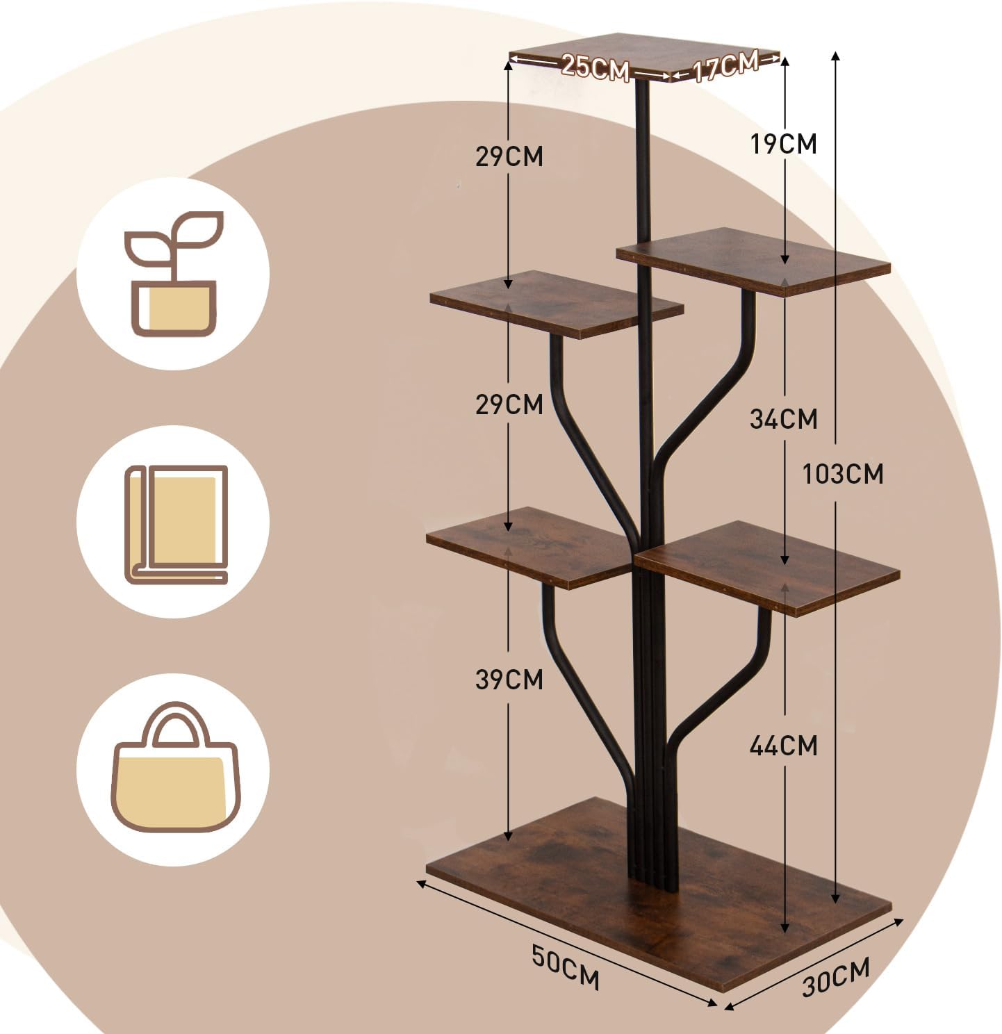 Pflanzenregal für große Pflanzen – 5 Ebenen — 3
