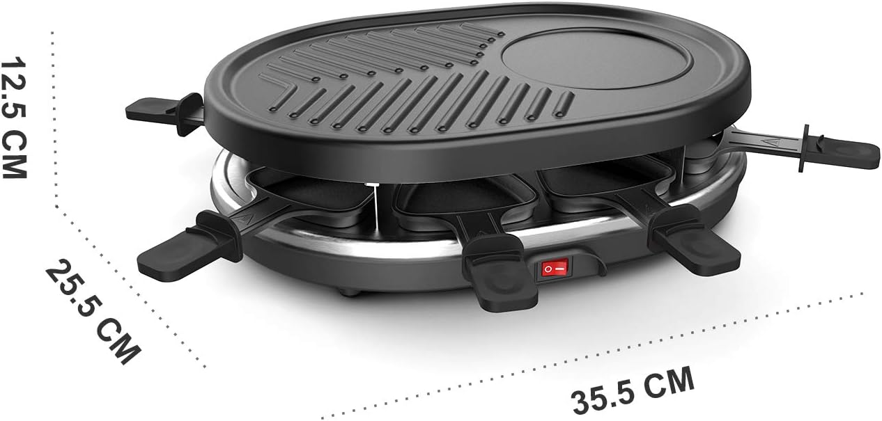 Grillplatte Raclette 4-in-1 für 8 Personen — 7