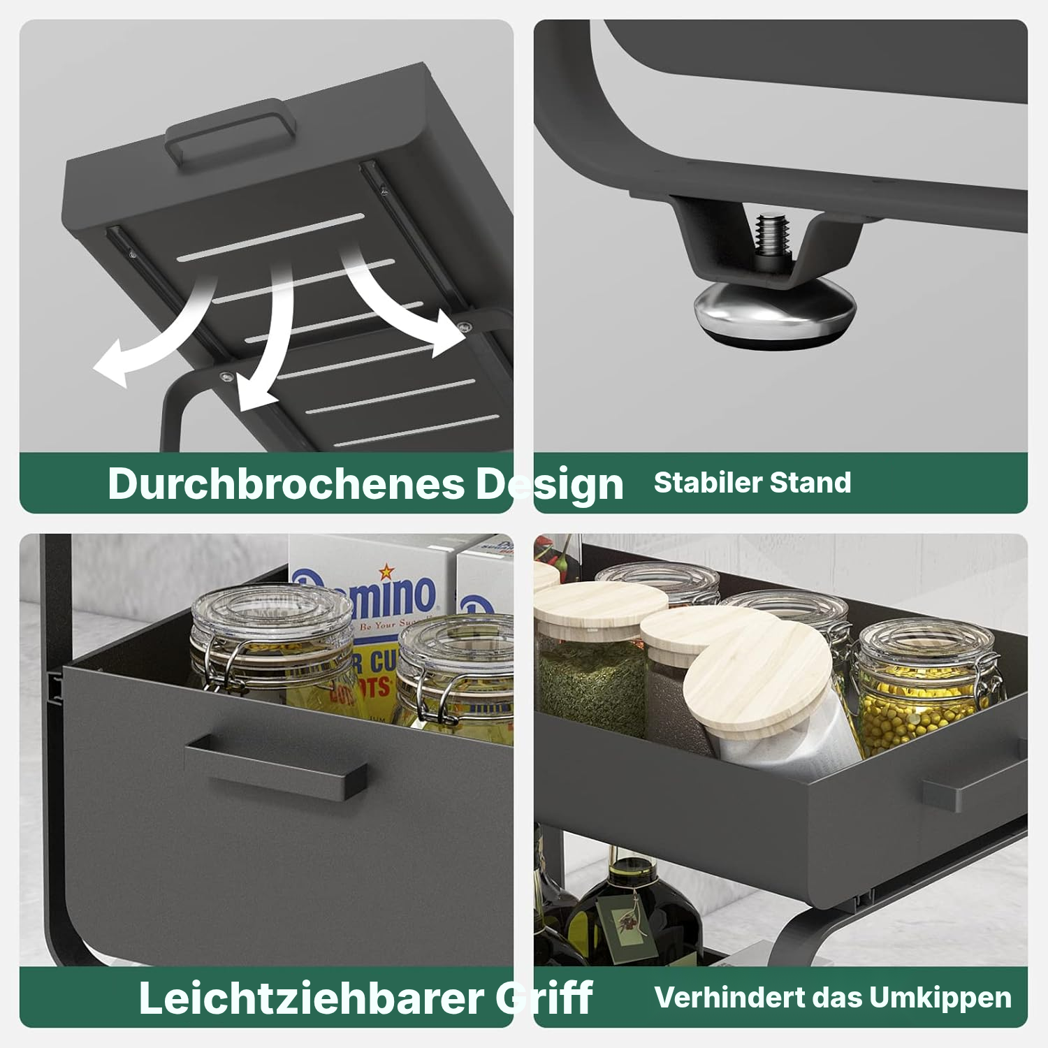 Spülbecken Organizer schwarz – alles im Griff — 4