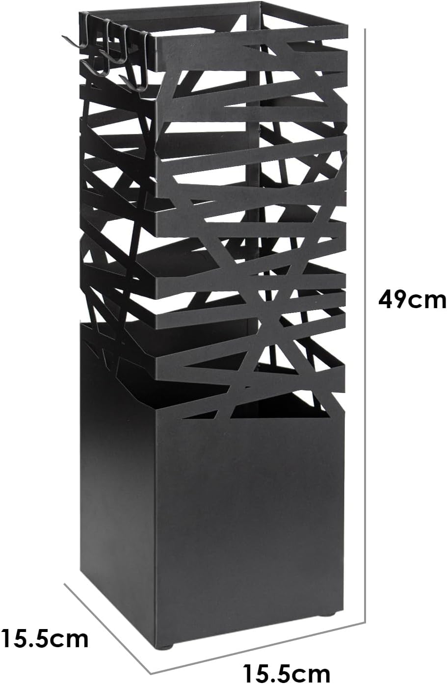 Schirmständer 49 × 15,5 × 15,5 cm mit Haken — 7