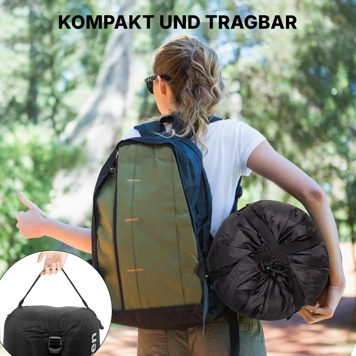 Schlafsack Erwachsene – warm & dunkelblau — 7