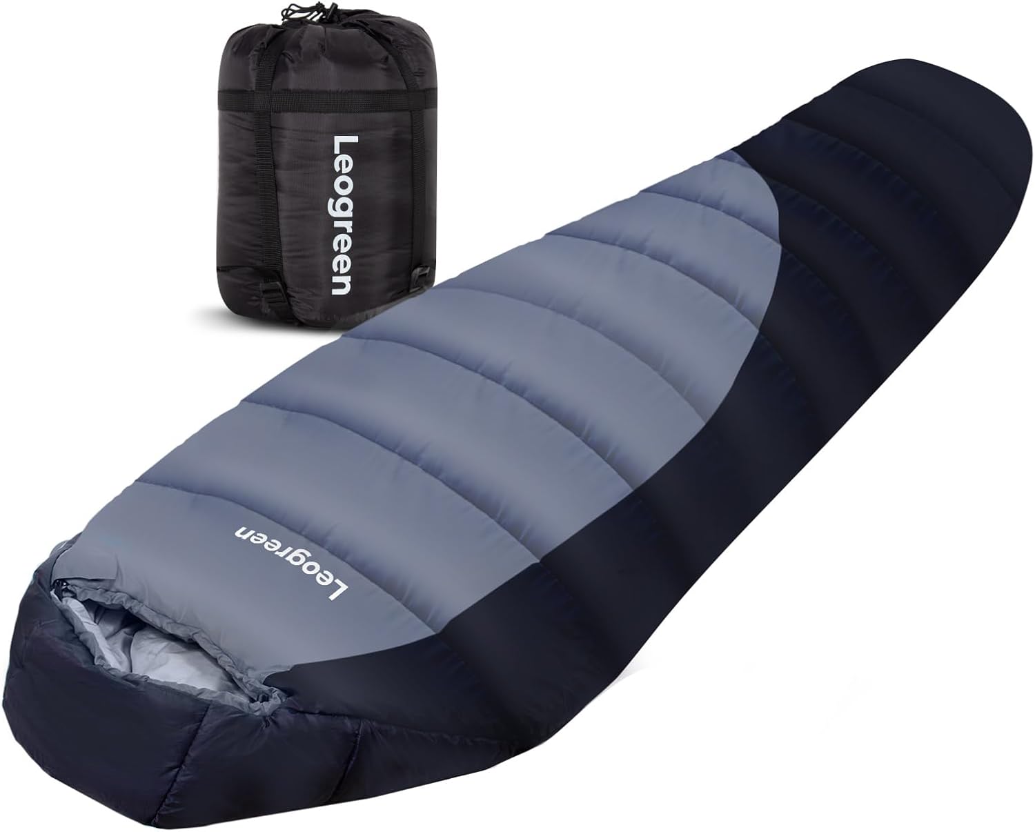 Erwachsenen-Schlafsack 3–4 Jahreszeiten, dunkelgrau