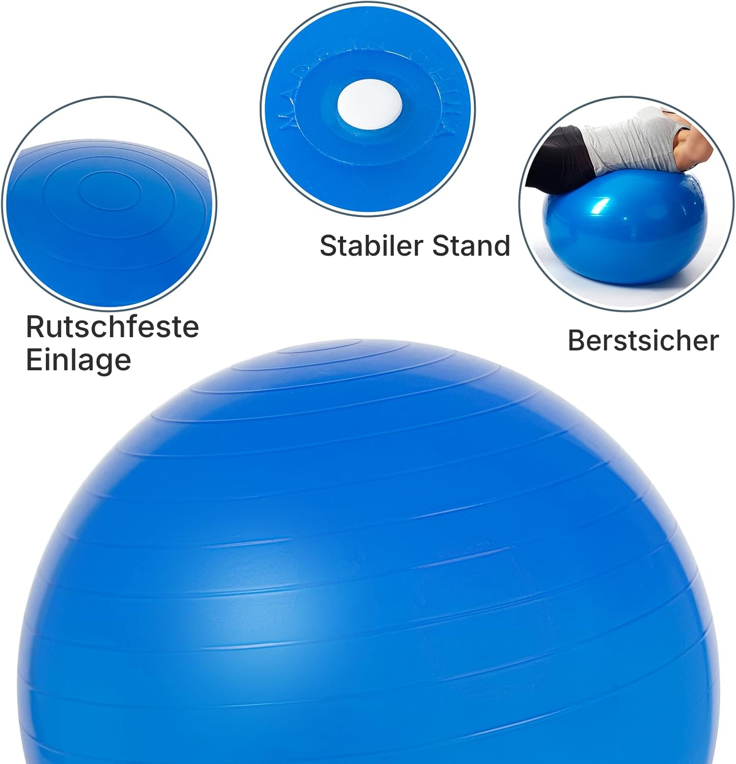 Büro Sitzball 65 cm, dunkelgrau — 6