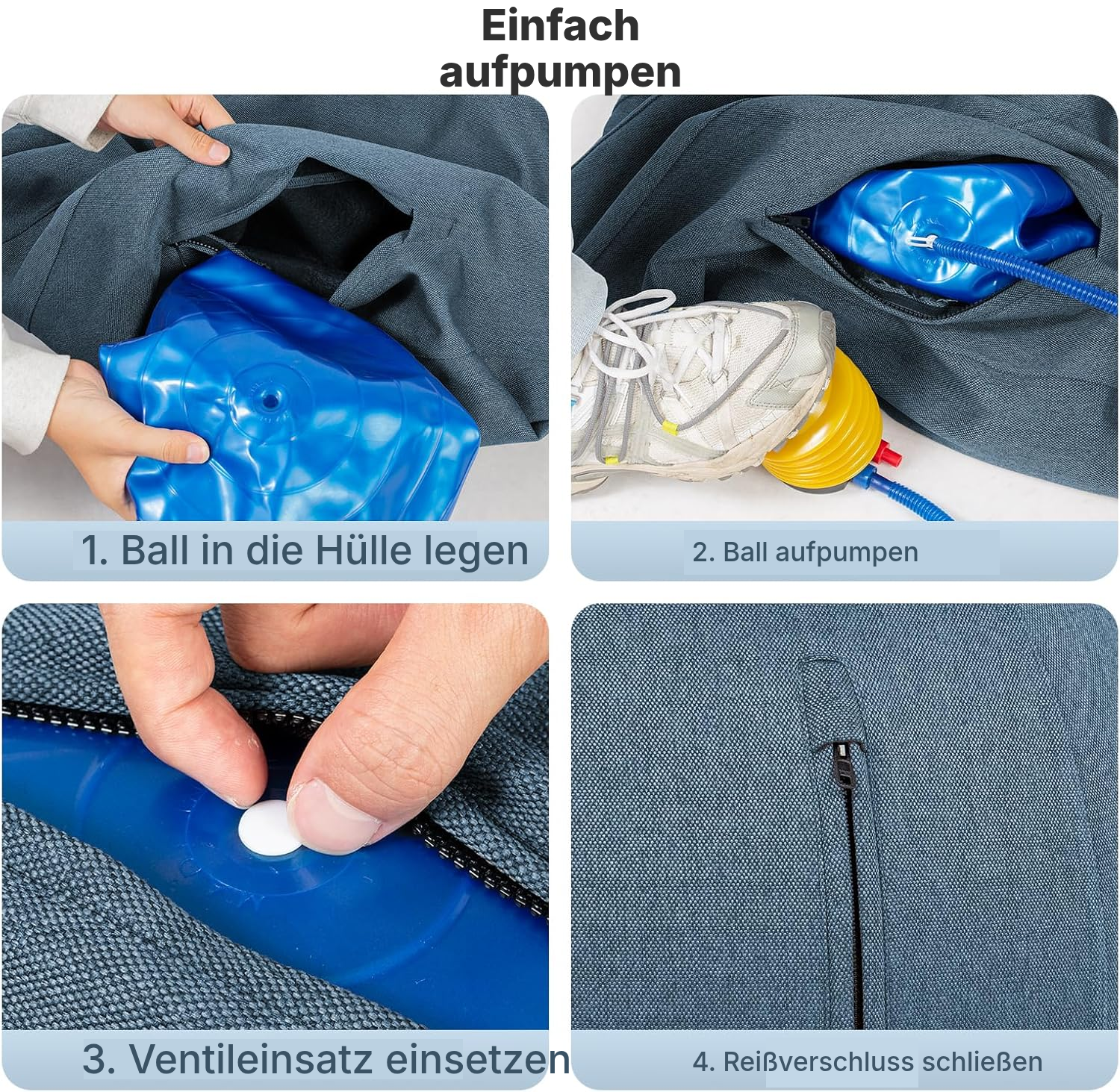 Yoga Ball 14 cm blau – aktives Sitzen — 2