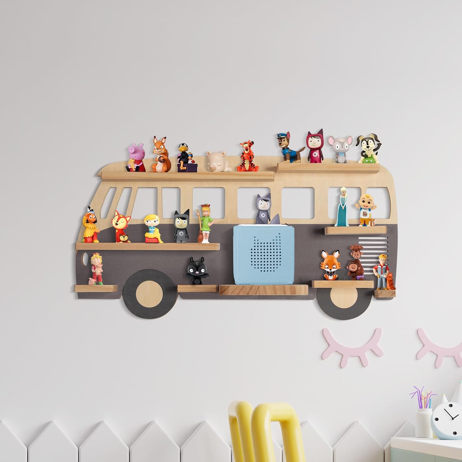 Magnetregal für Toniebox/Tonies – grauer Bus, 62 cm — 6