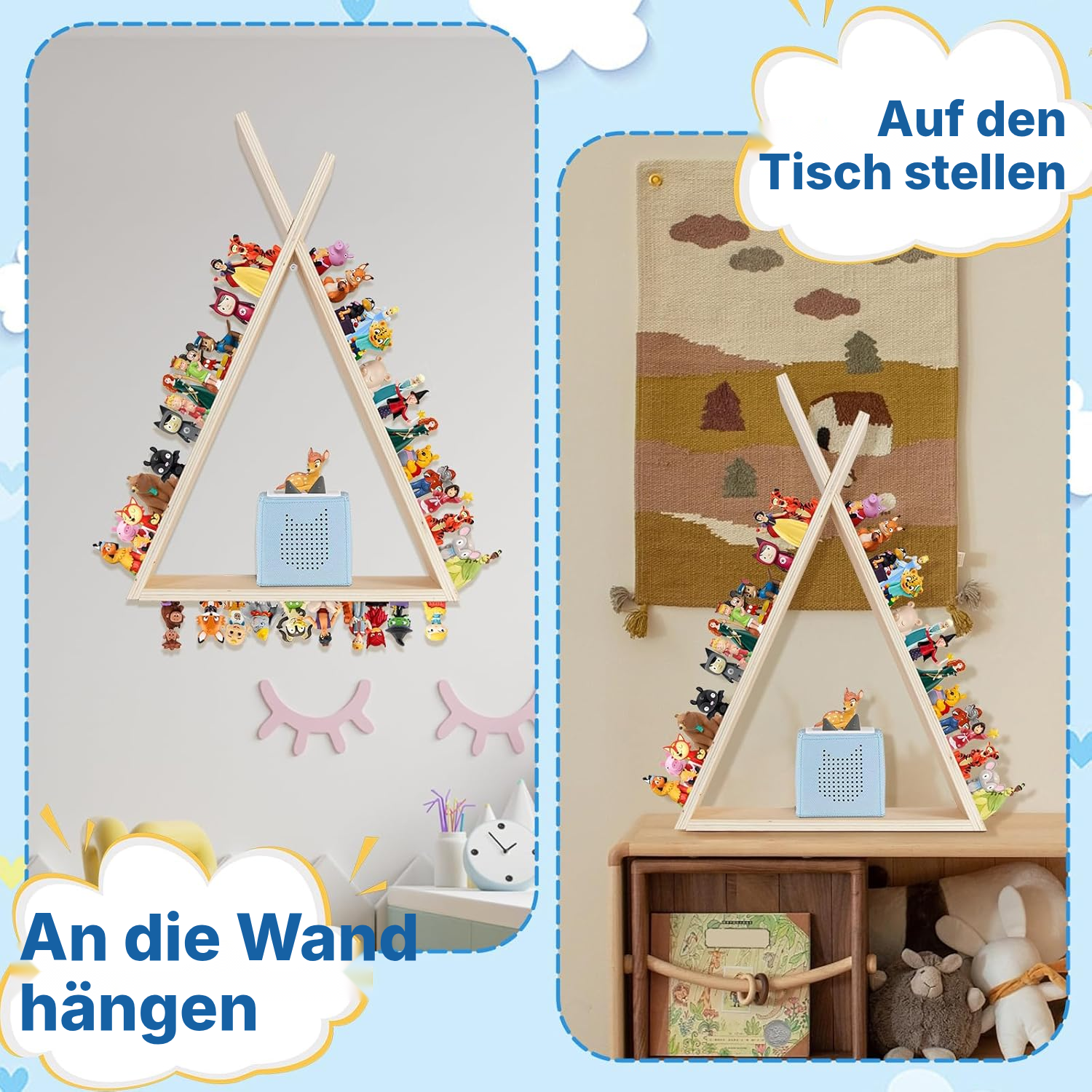 Magnetregal für Toniebox/Tonies – Dreieck, 58 cm — 6