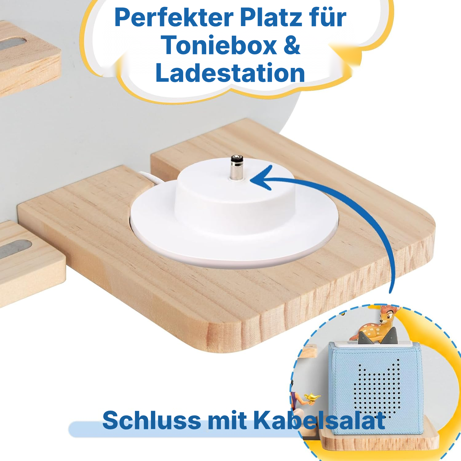 LED-Magnetregal für Toniebox/Tonies – graue Wolke, 60 cm — 5