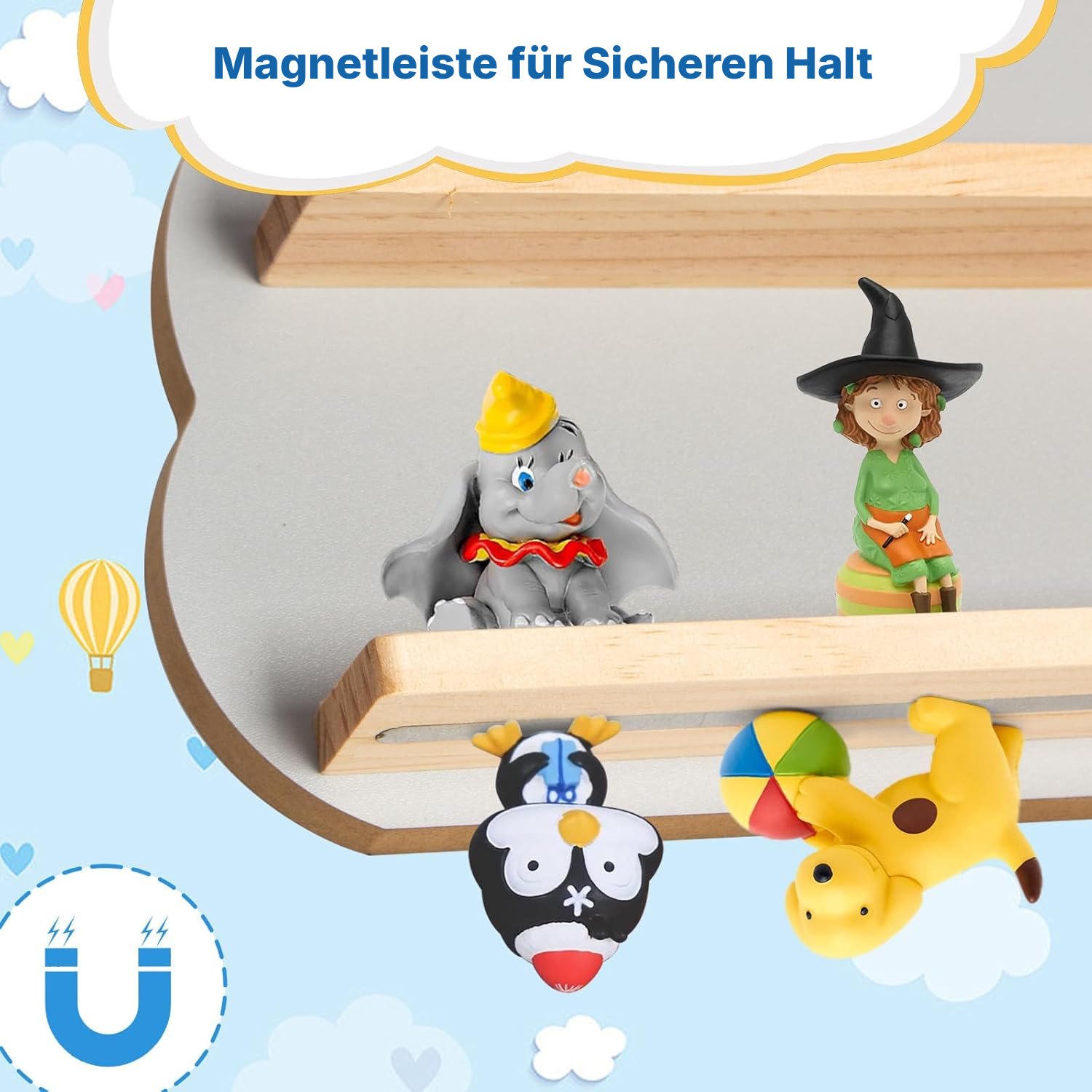 Magnetregal für Toniebox/Tonies – graue Wolke, 60 cm — 3