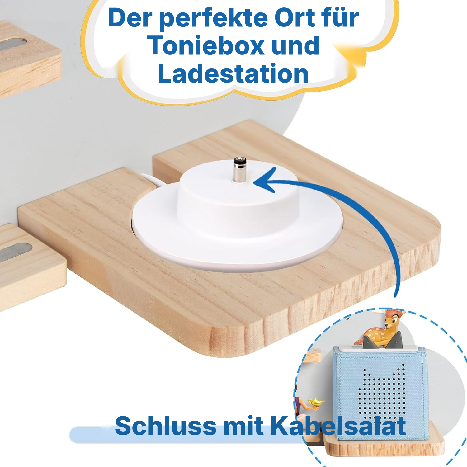 Magnetregal für Toniebox/Tonies – graue Wolke, 60 cm — 4