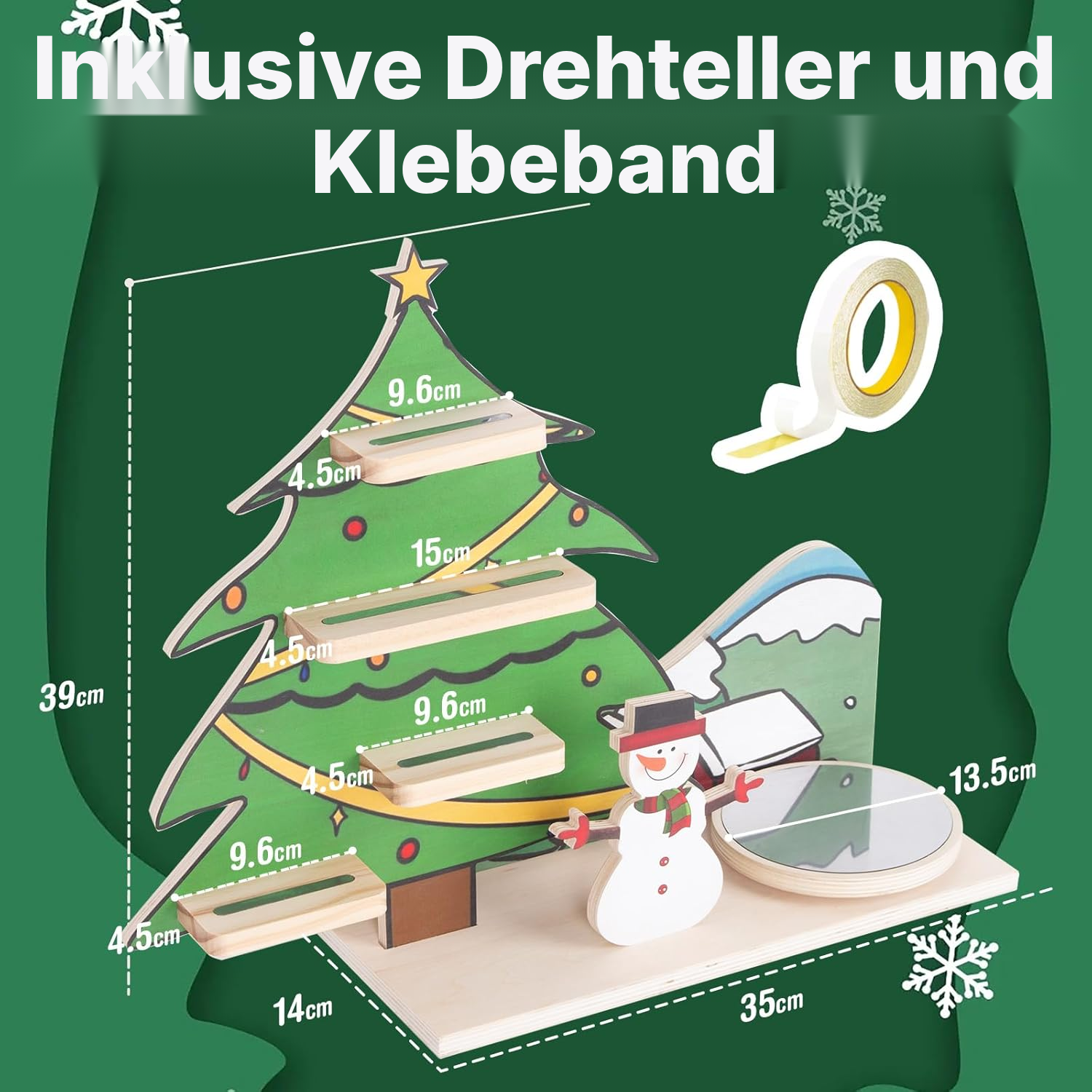 Magnetregal für Toniebox/Tonies – drehbarer Weihnachtsbaum, 40 cm — 2