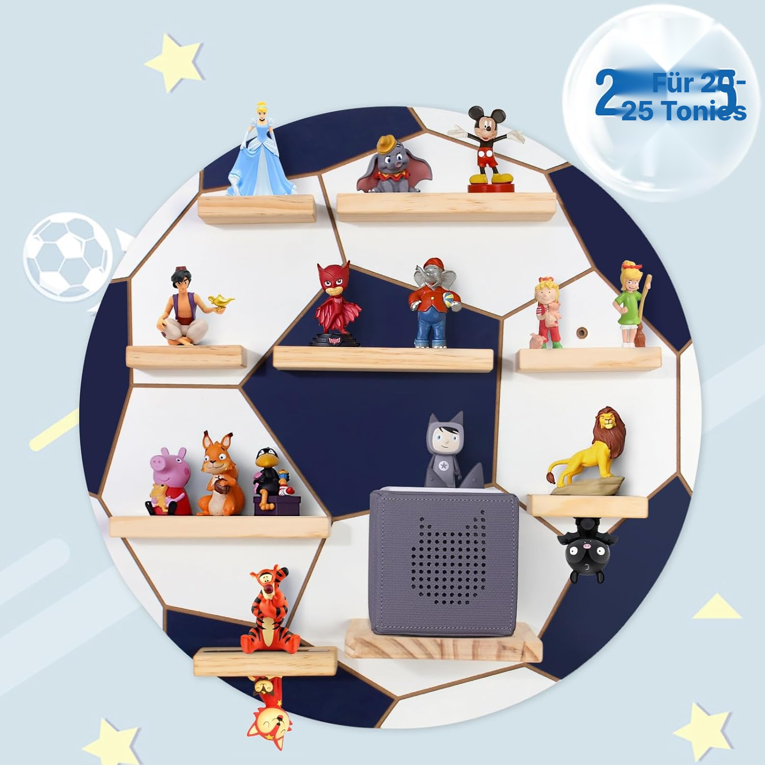 Magnetregal für Toniebox/Tonies – blauer Fußball, 50 cm — 2