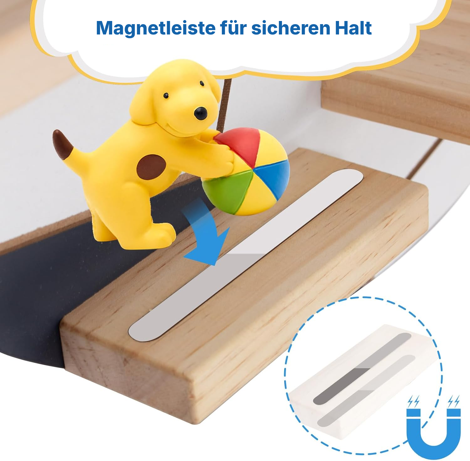 Magnetregal für Toniebox/Tonies – blauer Fußball, 50 cm — 3